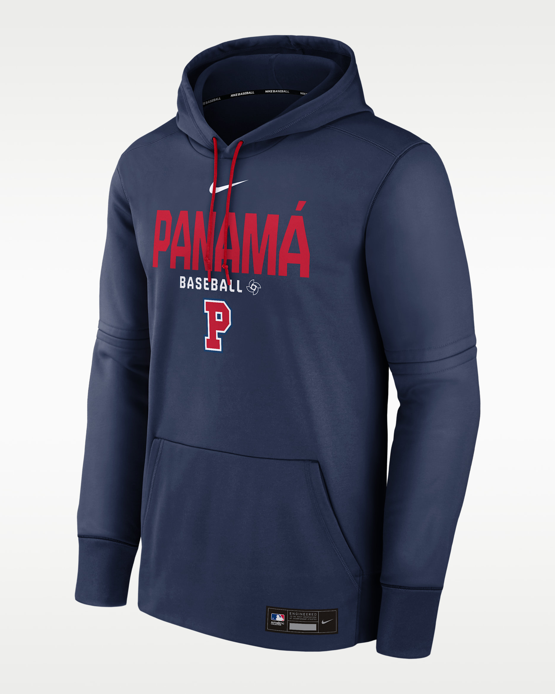 Panama National Baseball Team 2026 World Baseball Classic Authentic Collection Men's Nike Therma Pullover Hoodie - Navy