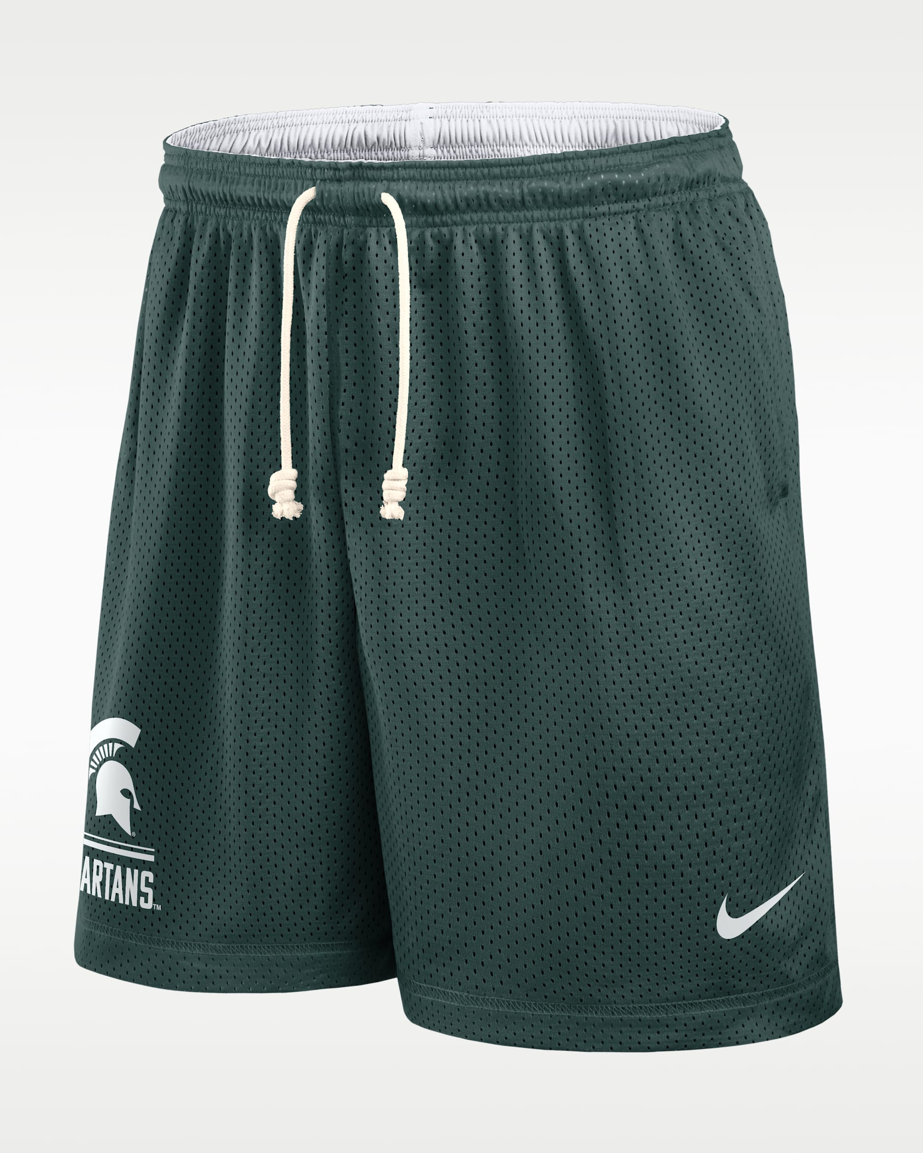 Shorts reversibles universitarios Nike Dri-FIT para hombre Michigan State Courtside - Verde/Blanco
