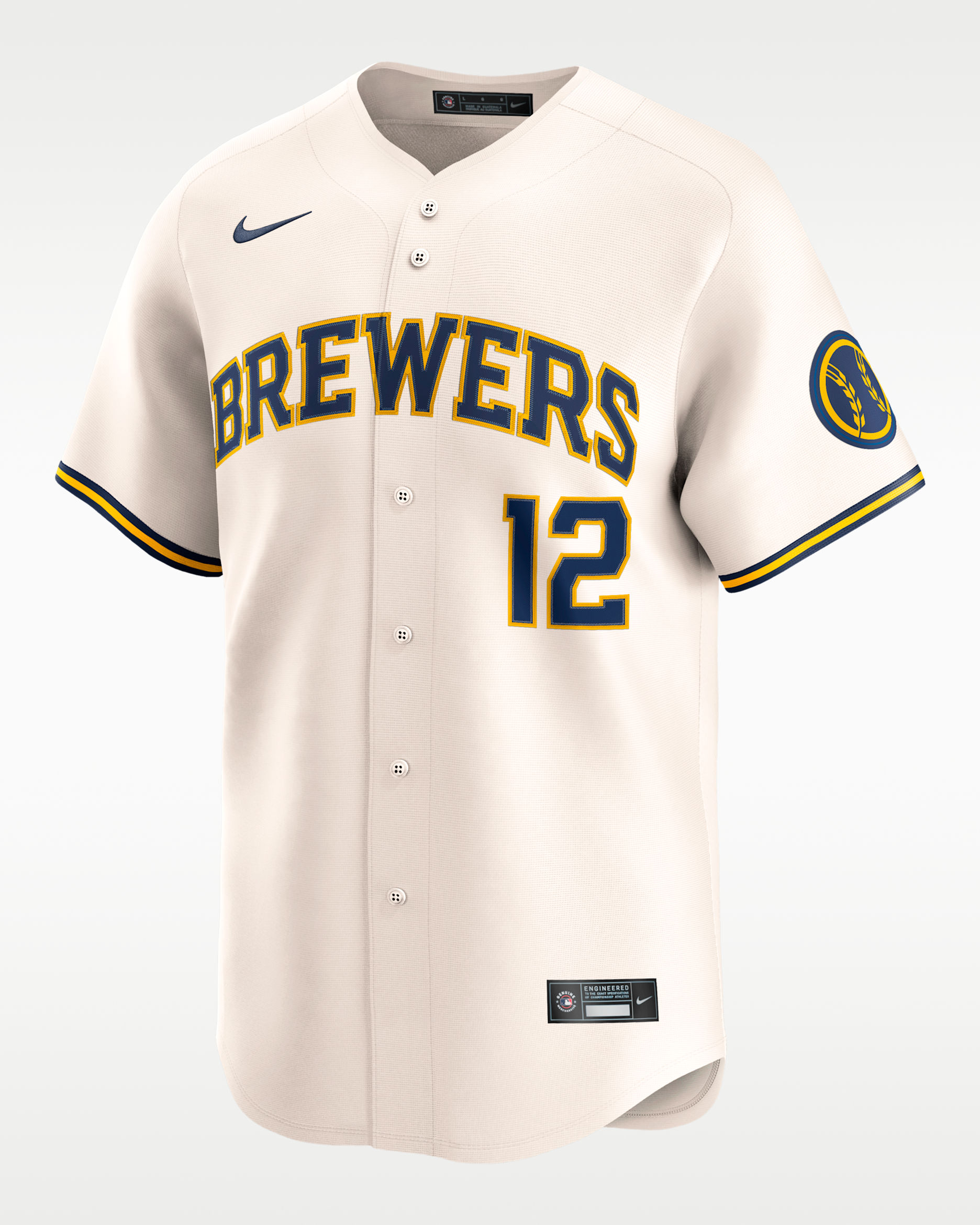 Rhys Hoskins Milwaukee Brewers Men's Nike Dri-FIT ADV MLB Limited Jersey - Cream
