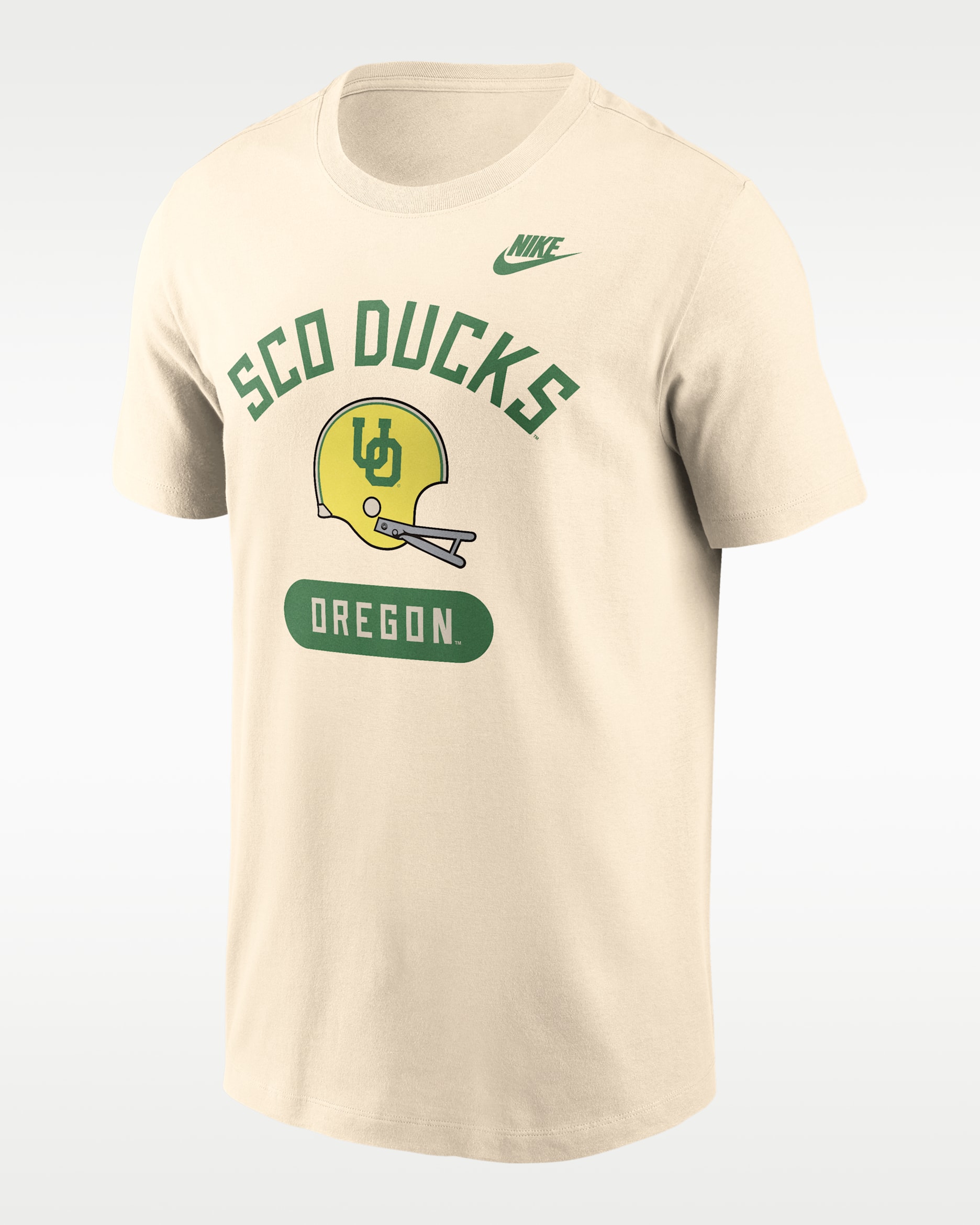 Oregon Legacy Arch Helmet Men's Nike College T-Shirt - Natural