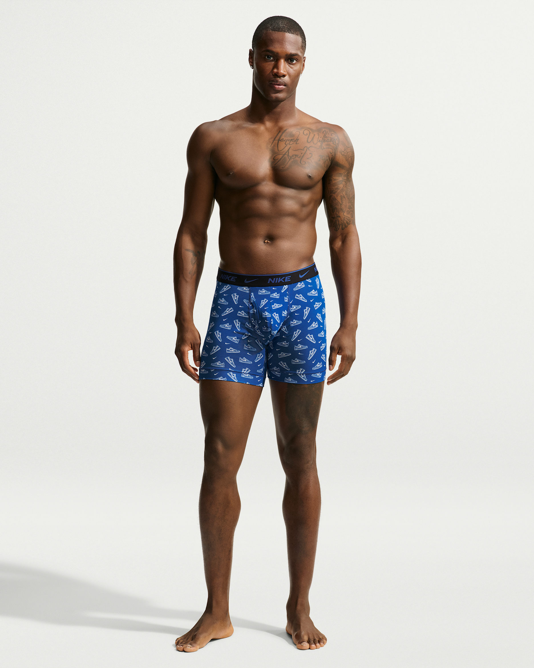 Nike Essential Cotton Stretch Men's Dri-FIT Boxer Briefs (3-Pack) - Game Royal