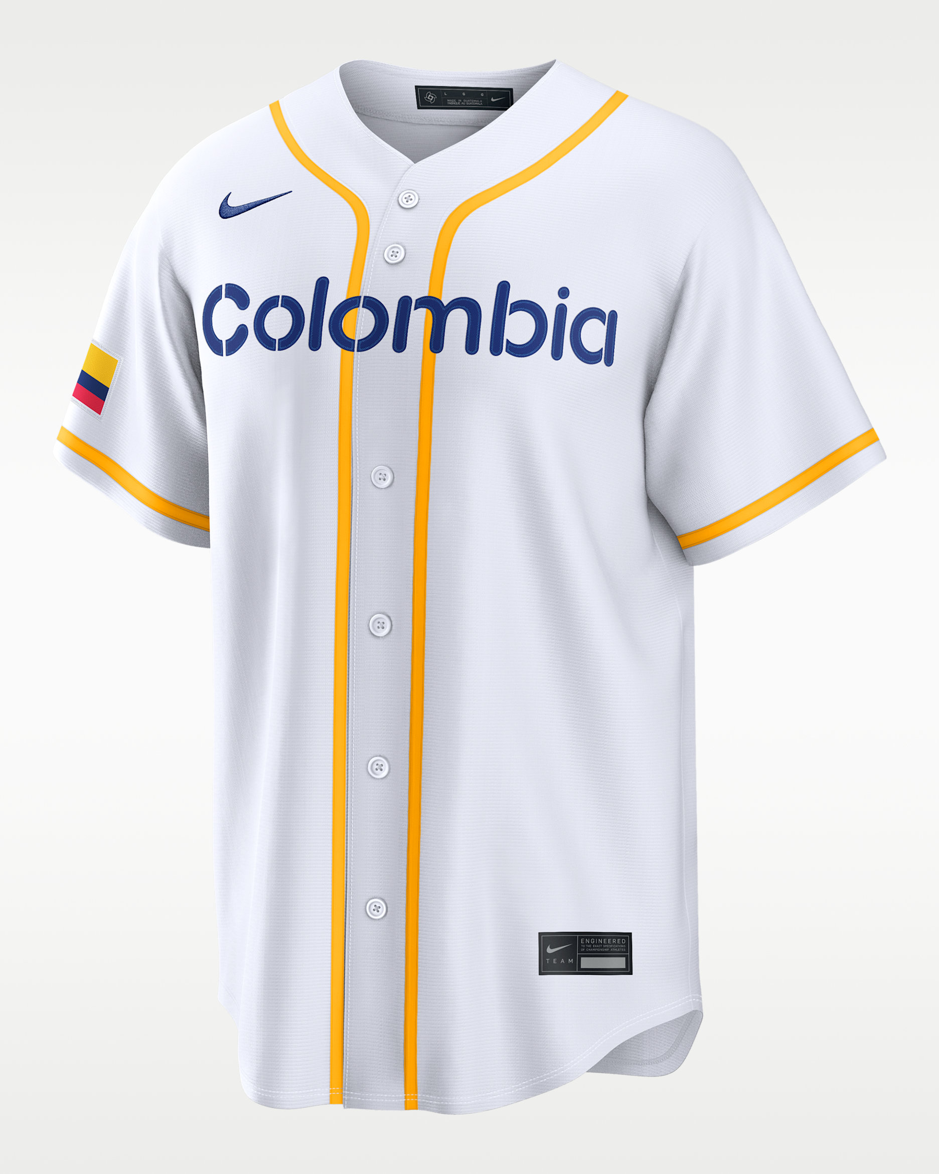 Colombia National Baseball Team 2026 World Baseball Classic Men's Nike Stadium Jersey - White