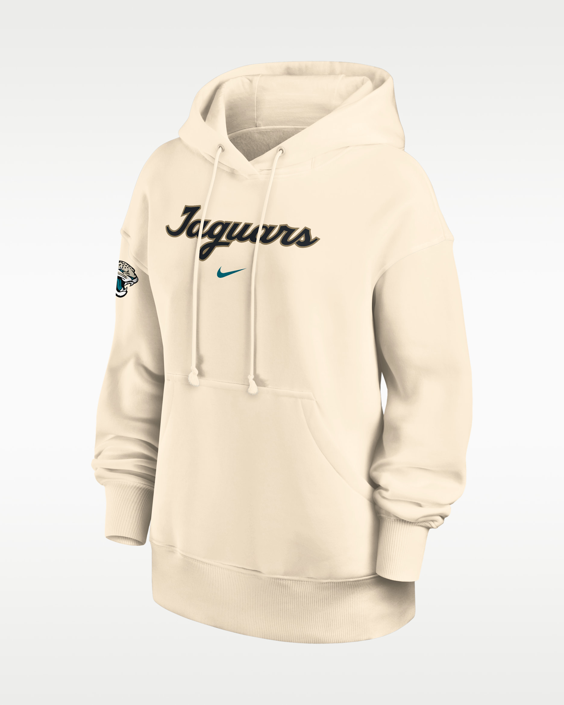 Jacksonville Jaguars Rivalries Collection Phoenix Women's Nike NFL Oversized Pullover Hoodie - Natural