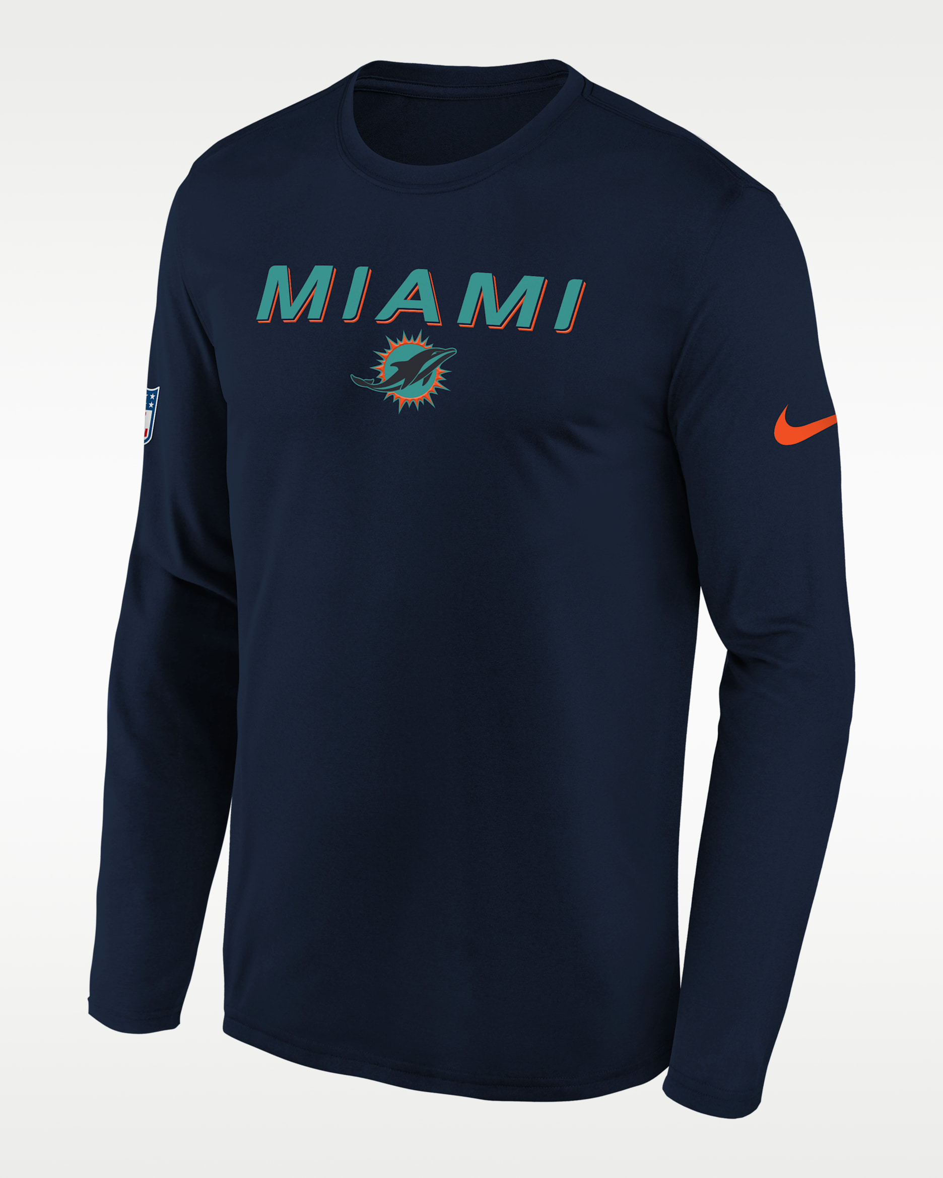 Miami Dolphins Rivalries Collection Sideline Legend Big Kids' Nike Dri-FIT NFL Long-Sleeve T-Shirt - Cobalt