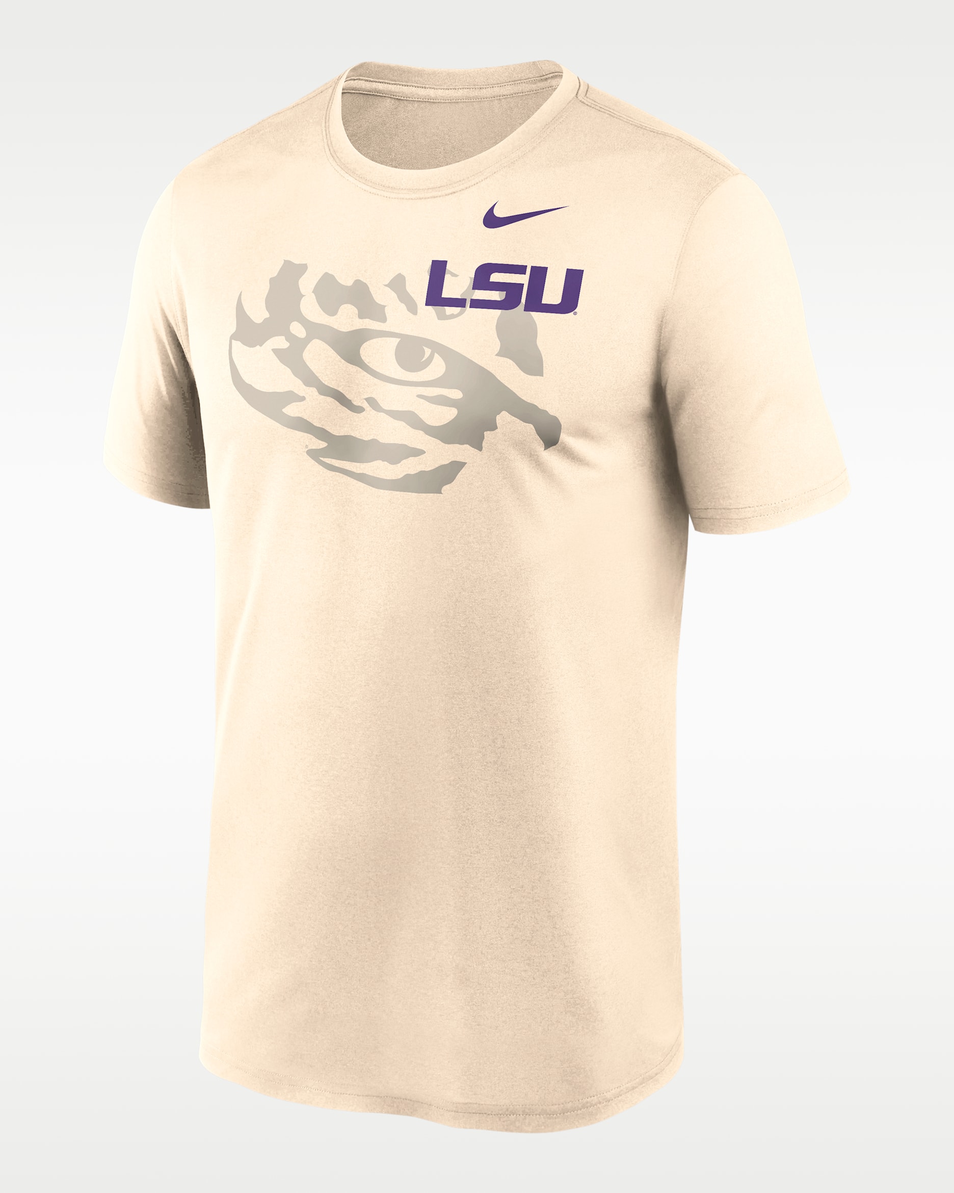 LSU Campus Legend Shadow Logo Men's Nike Dri-FIT College T-Shirt - Natural