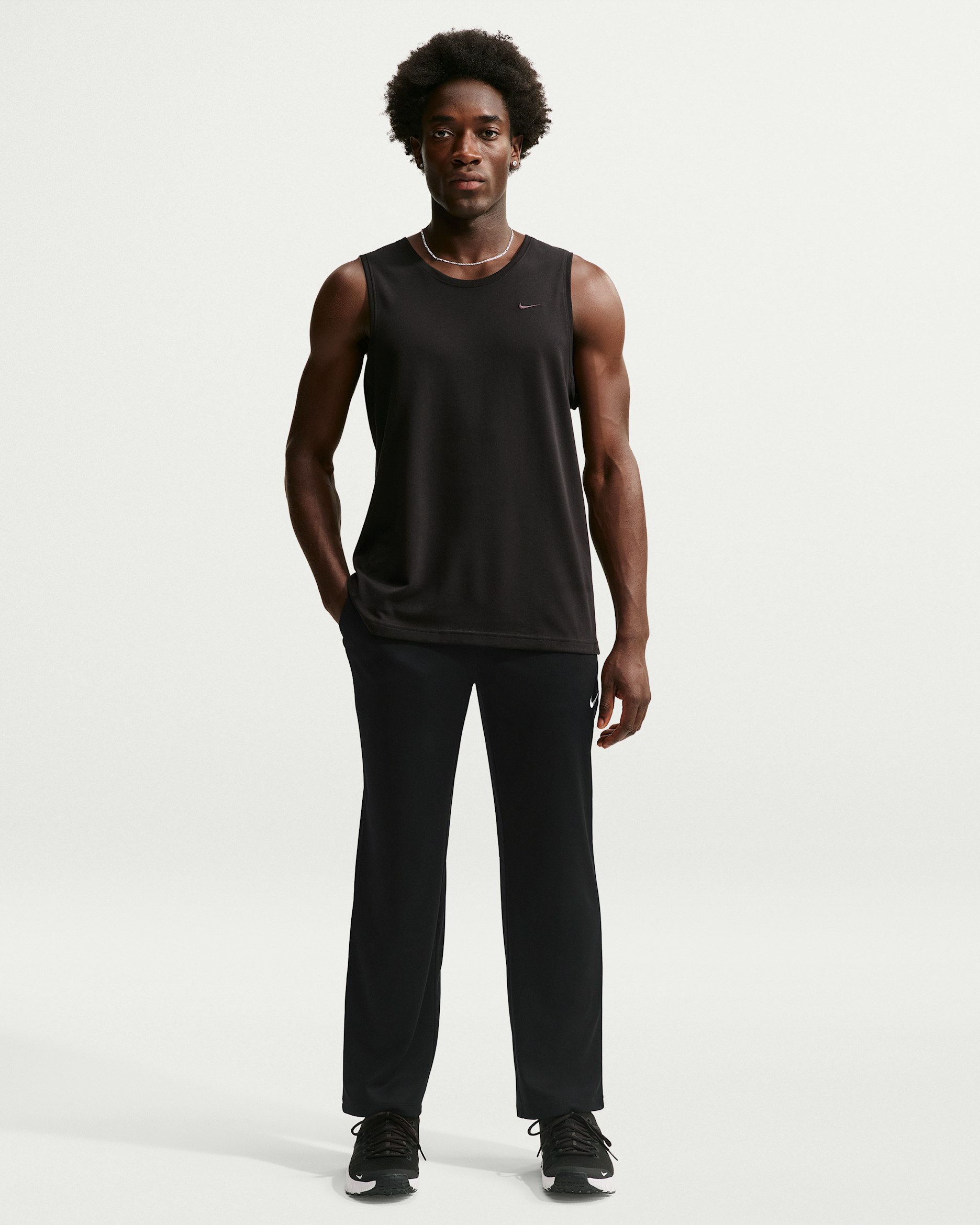 Pants Dri-FIT para hombre Nike Flex - Negro/Blanco