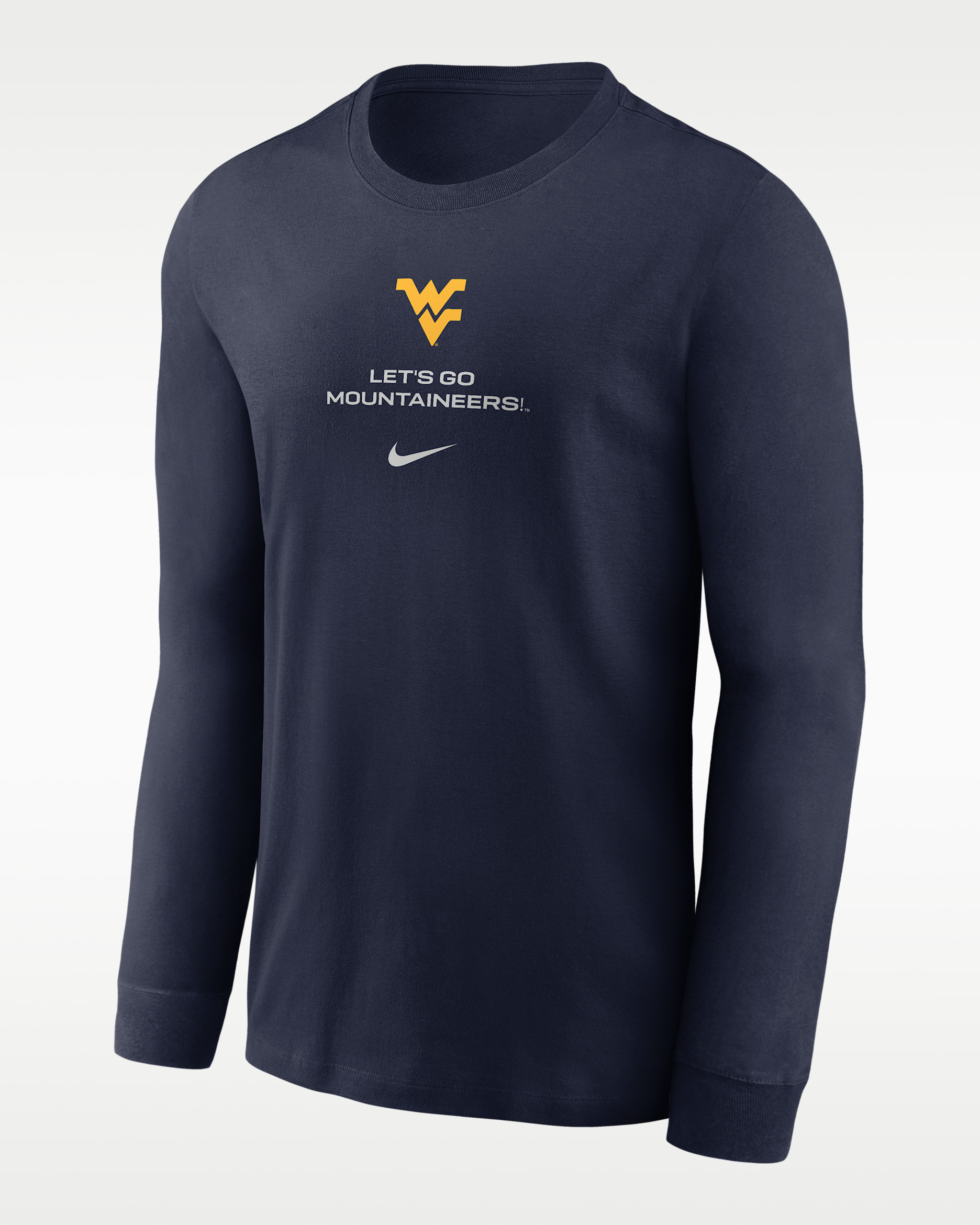 West Virginia Sideline Men's Nike Dri-FIT College Long-Sleeve T-Shirt - College Navy