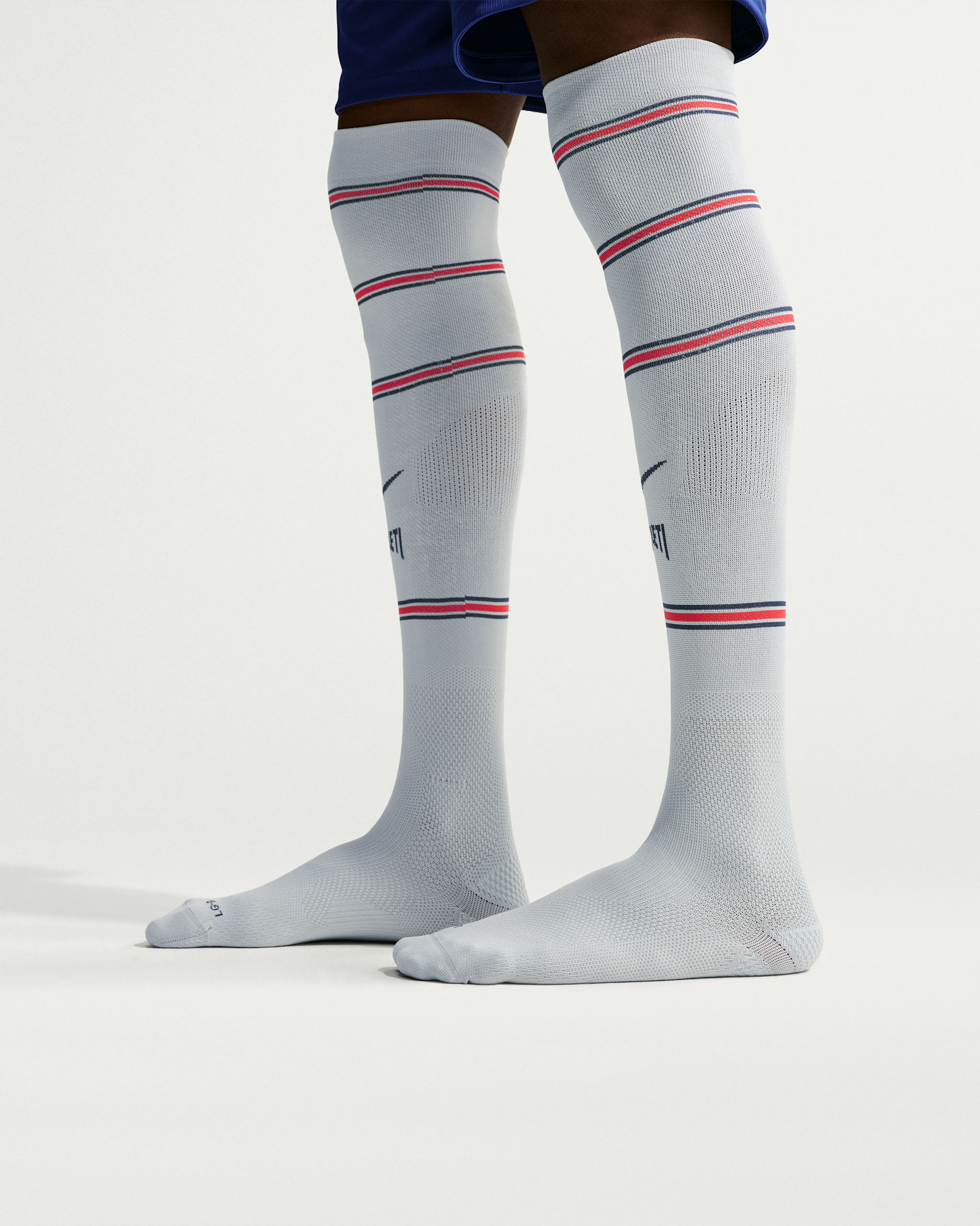 Knähöga fotbollsstrumpor Atlético Madrid VaporFast (bortaställ) Nike Dri-FIT ADV - Light Pumice/Salsa Red/Obsidian