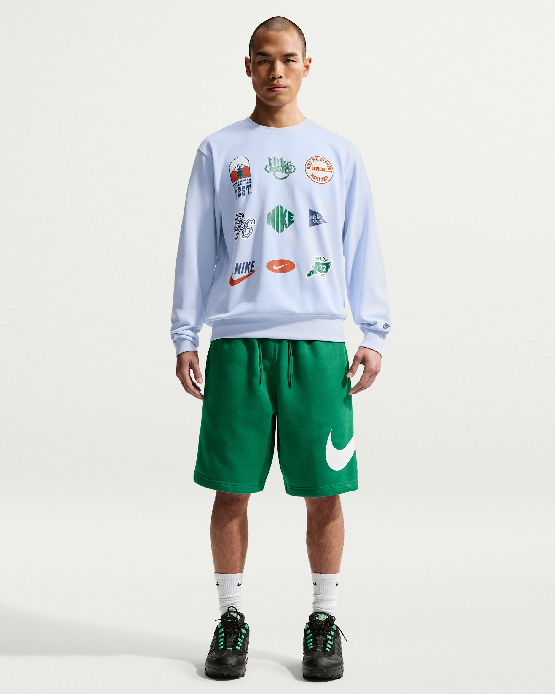 Nike Club Men's Fleece Shorts - Malachite/Malachite/White