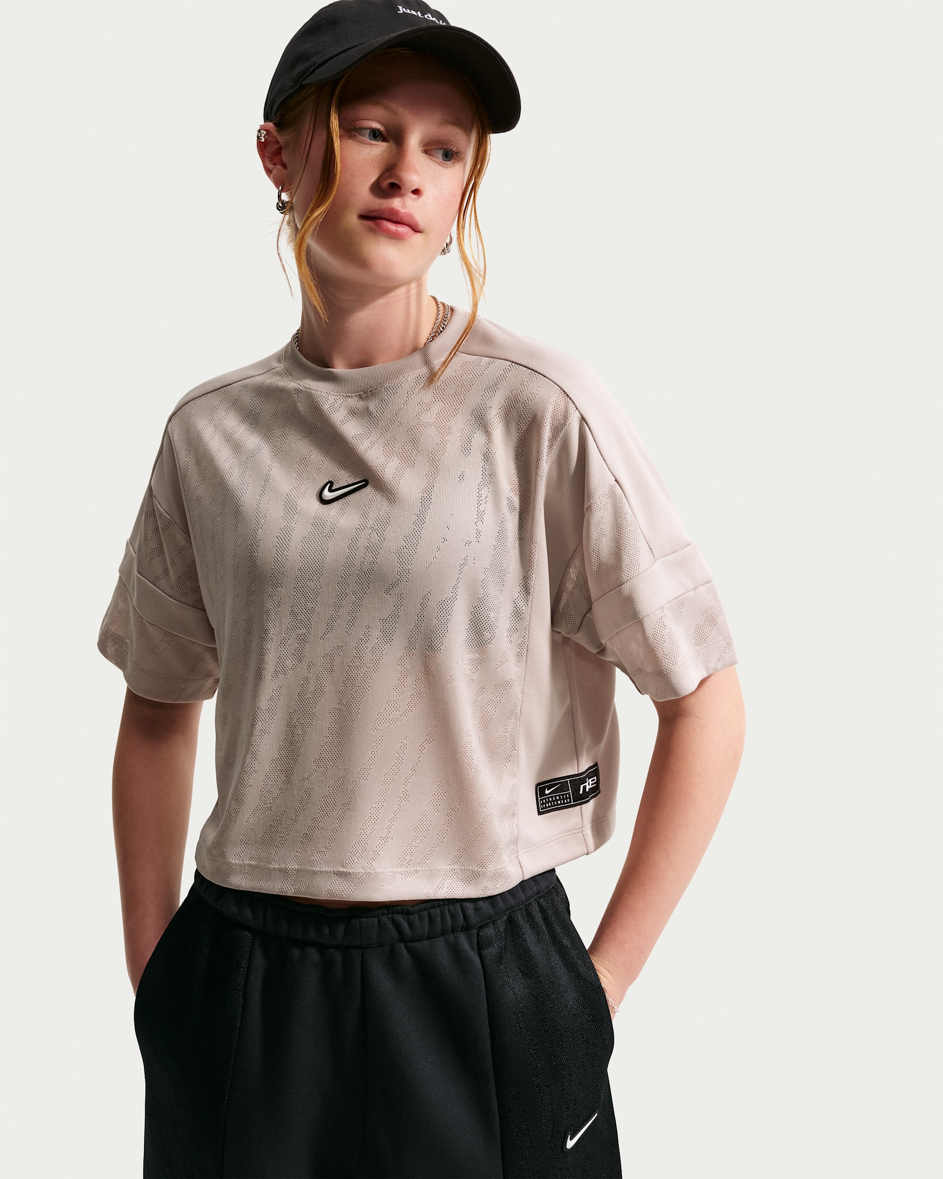 Top da danza in mesh Nike Sportswear - Ragazza - Moon Particle