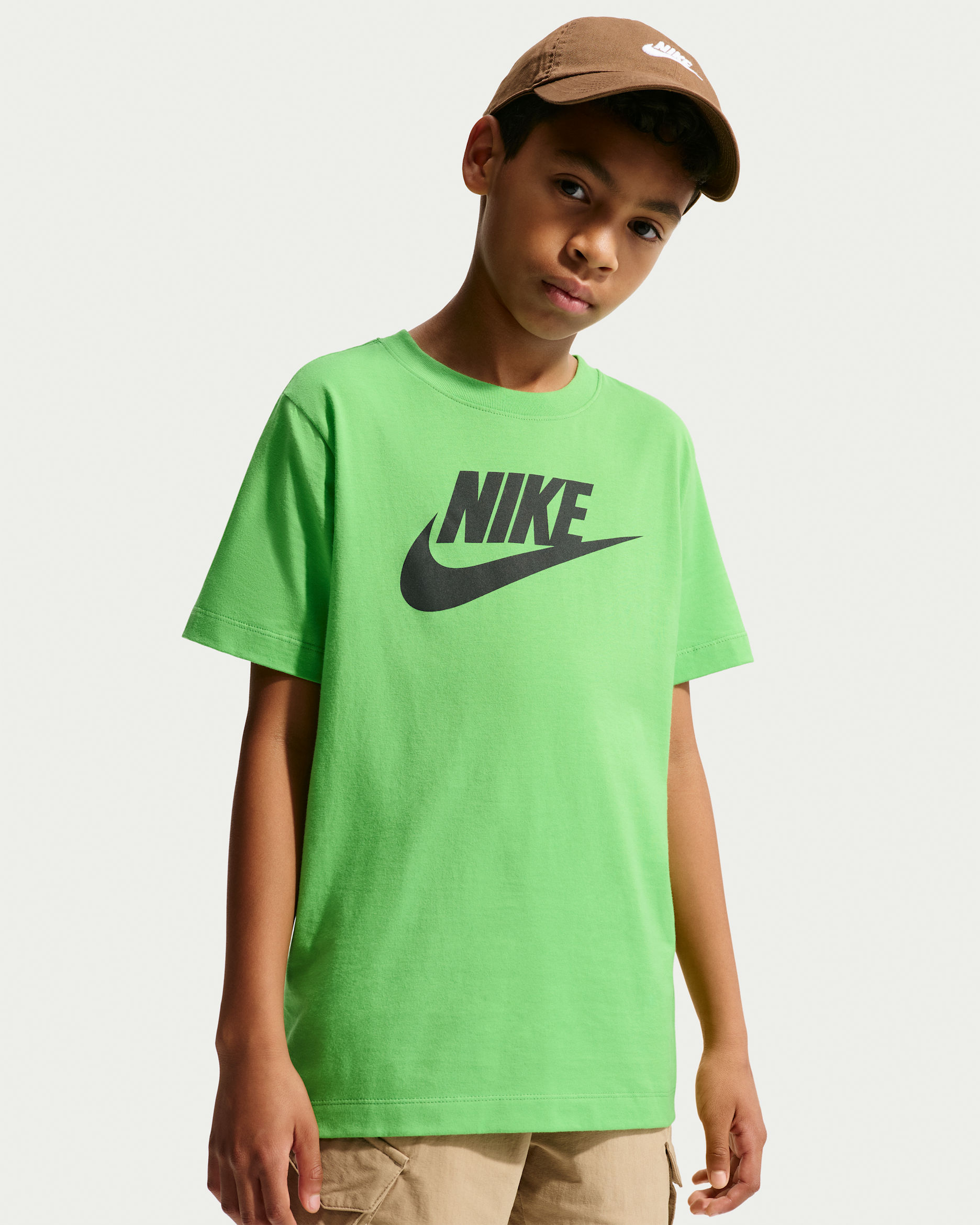 Playera para niños talla grande Nike Sportswear - Verde medio