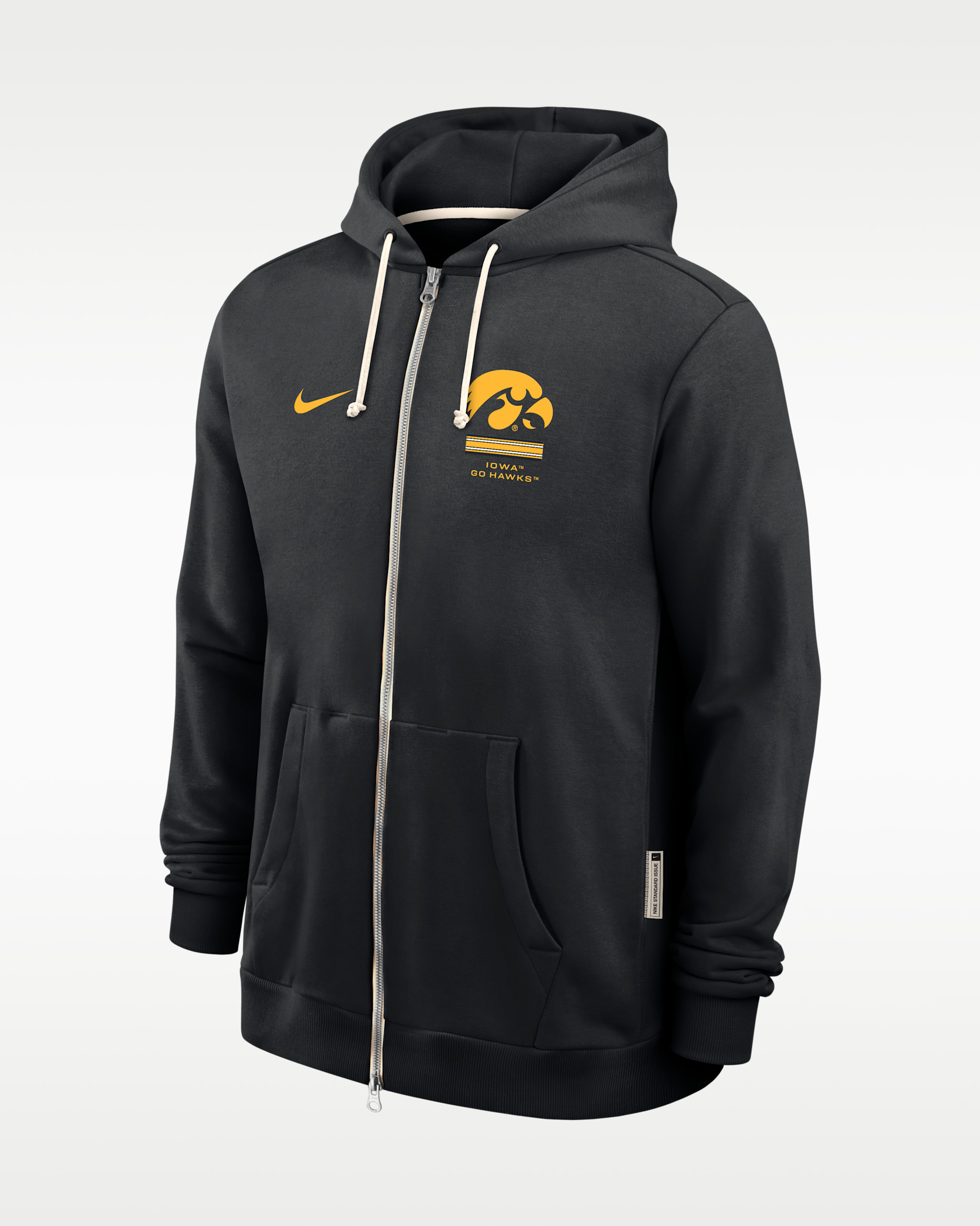 Iowa Sideline Standard Issue Men's Nike Dri-FIT College Full-Zip Hoodie - Black