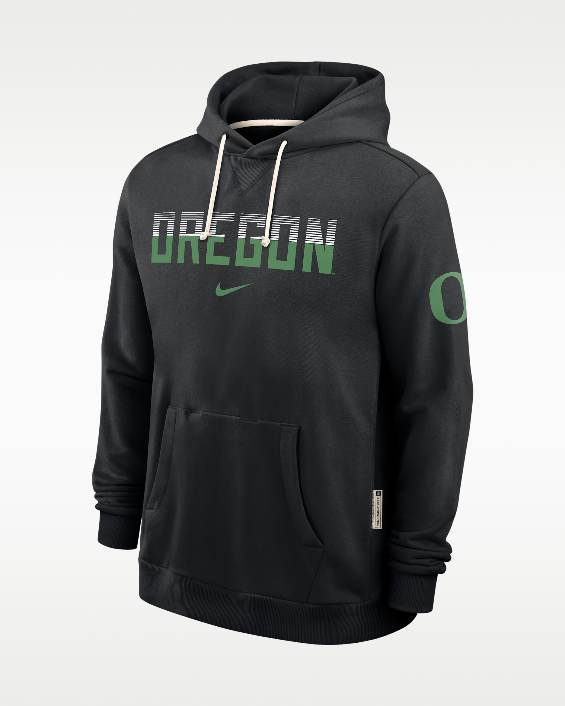 Oregon Sideline Standard Issue Men's Nike Dri-FIT College Pullover Hoodie - Black