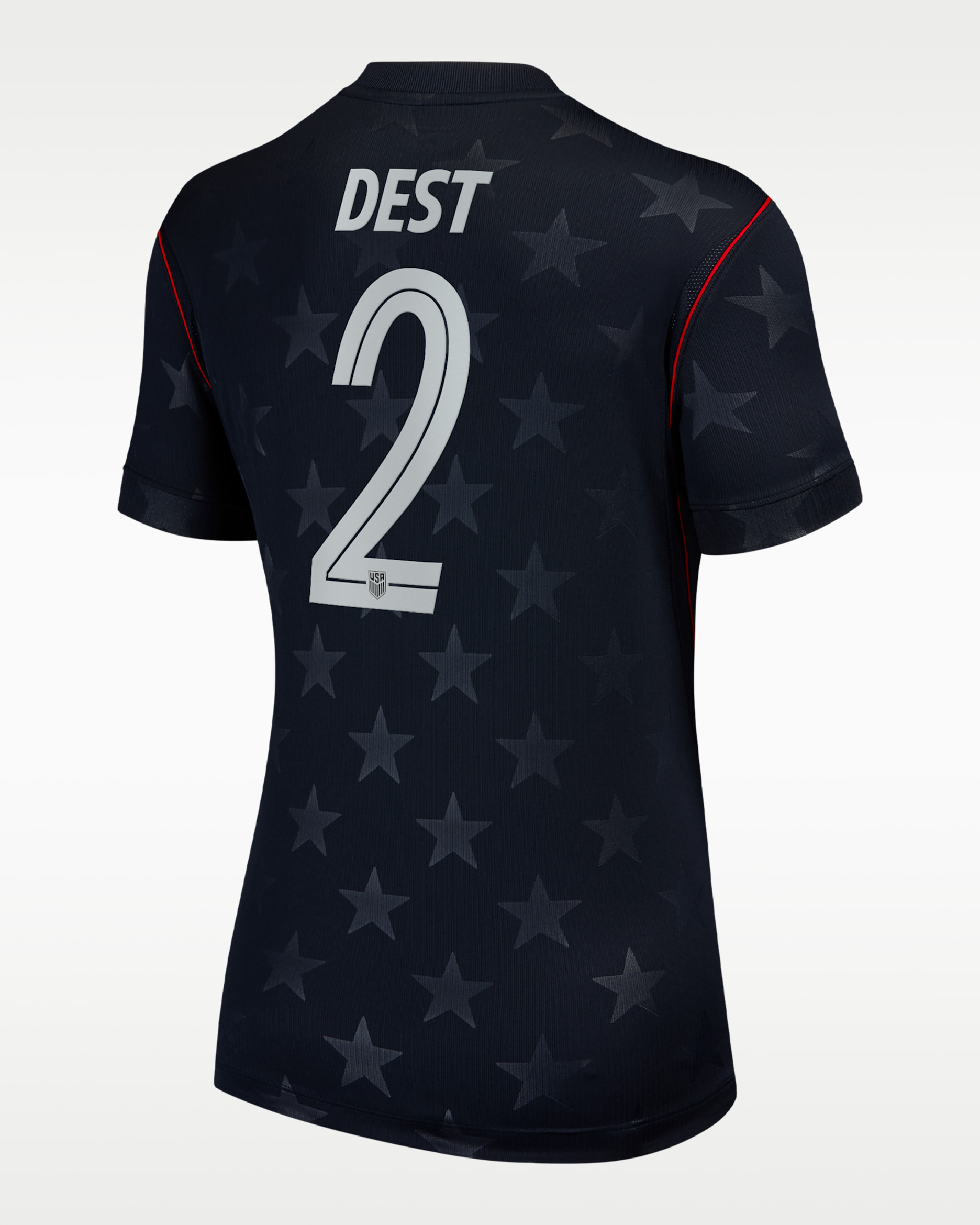 Jersey de futbol Nike Dri-FIT de Sergiño Dest del USMNT visitante 2026 Stadium para mujer - Azul marino universitario