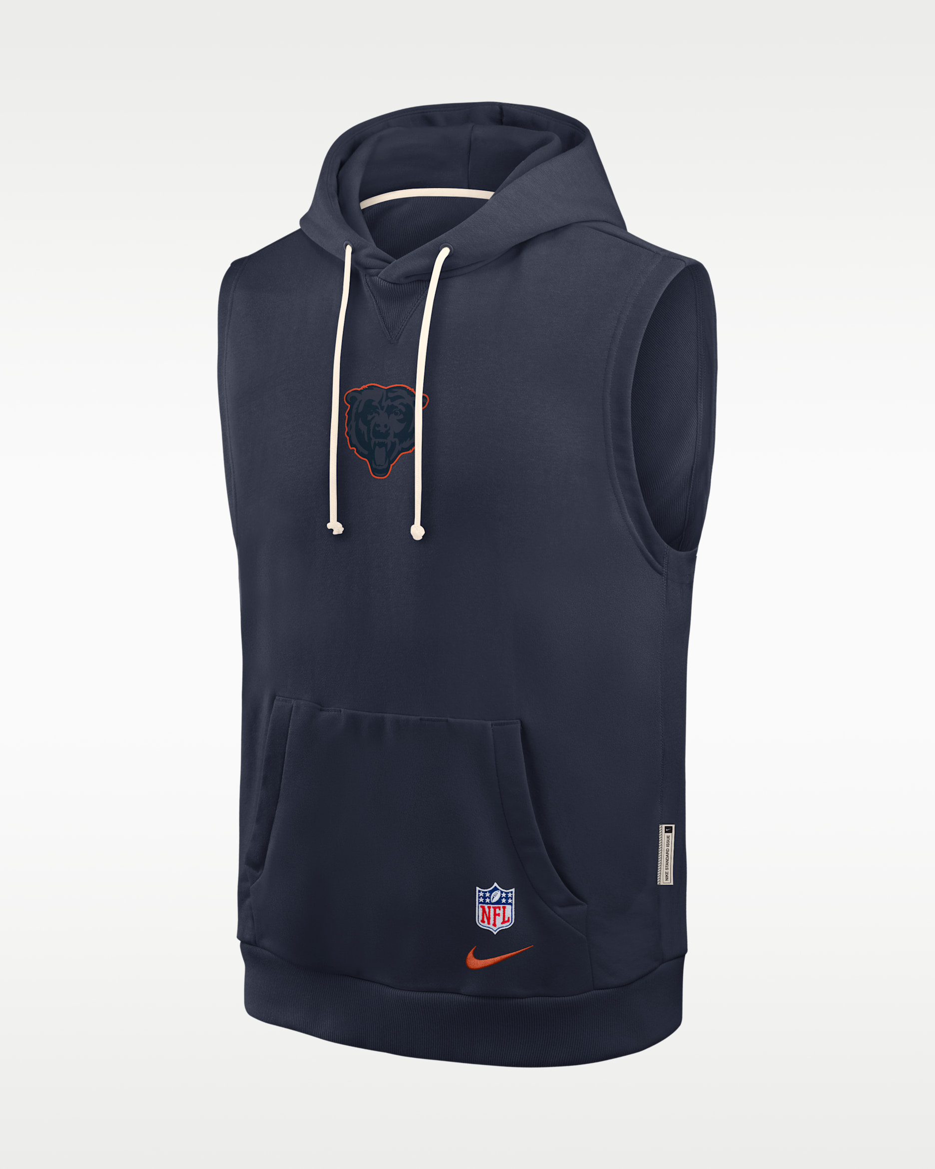 Chicago Bears Rivalries Collection Sideline Men's Nike Dri-FIT NFL Sleeveless Pullover Hoodie - Navy