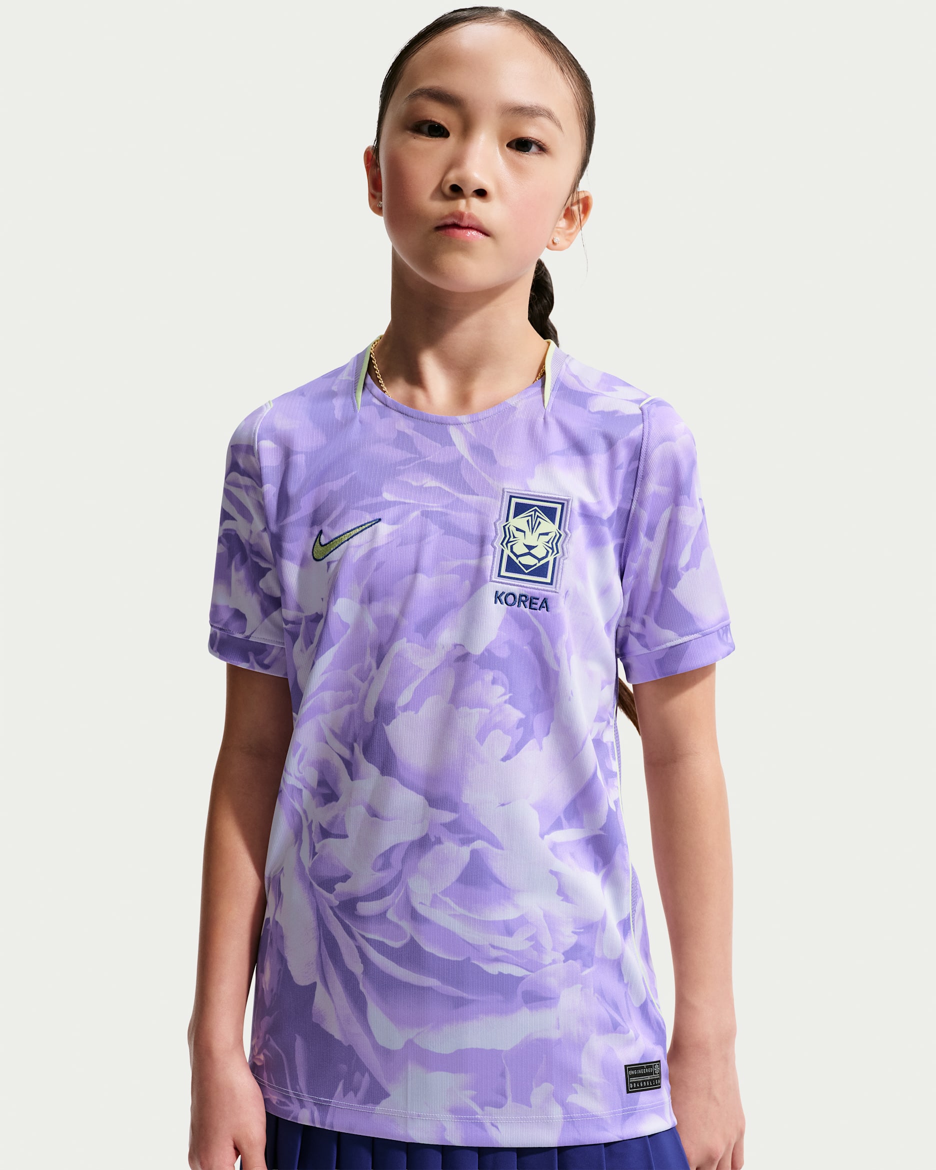 Korea 2026 Stadium Away Big Kids' Nike Dri-FIT Soccer Replica Jersey - Space Purple/Amethyst Tint/Global Blue/Light Liquid Lime