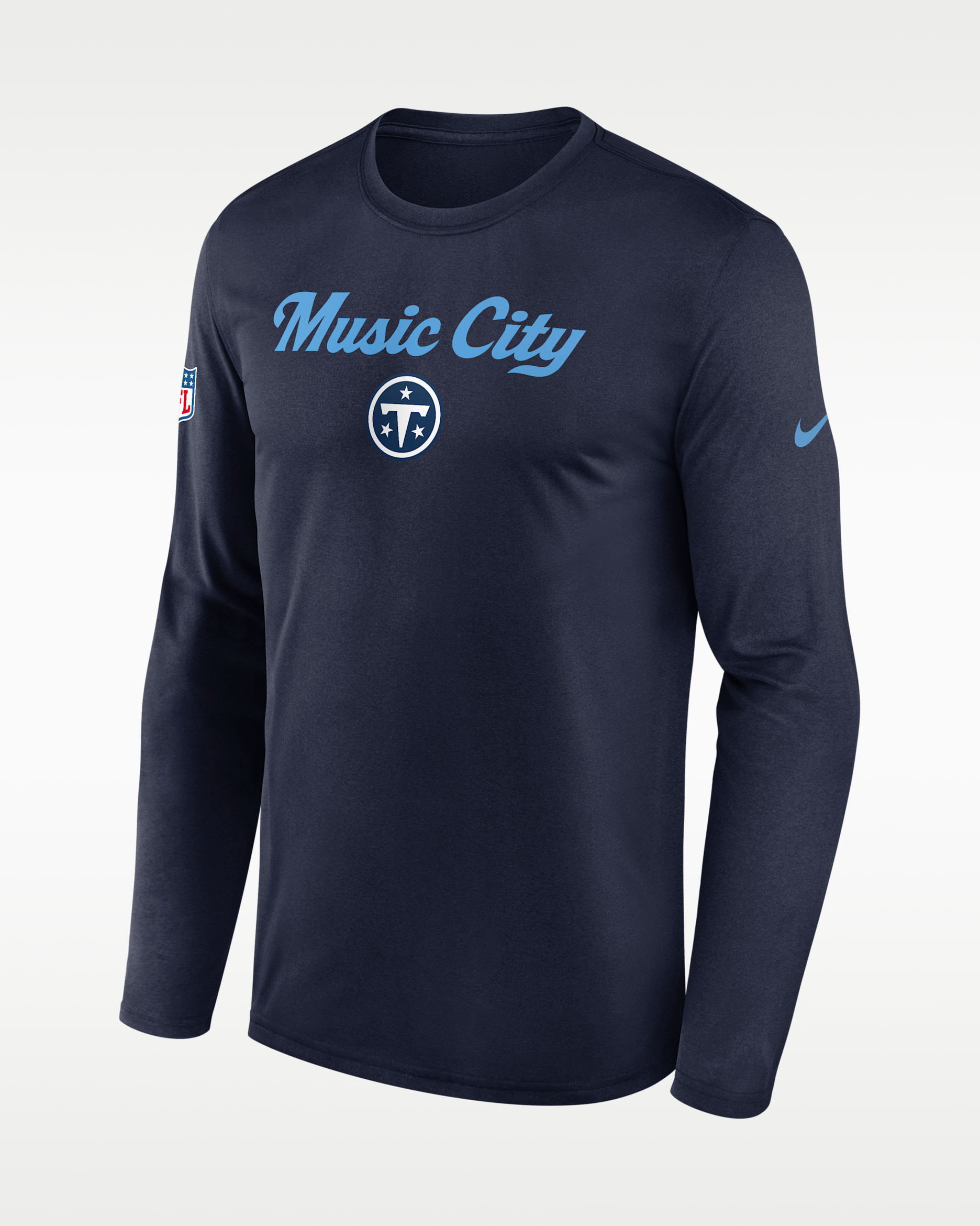 Tennessee Titans Rivalries Collection Sideline Legend Men's Nike Dri-FIT NFL Long-Sleeve T-Shirt - Navy
