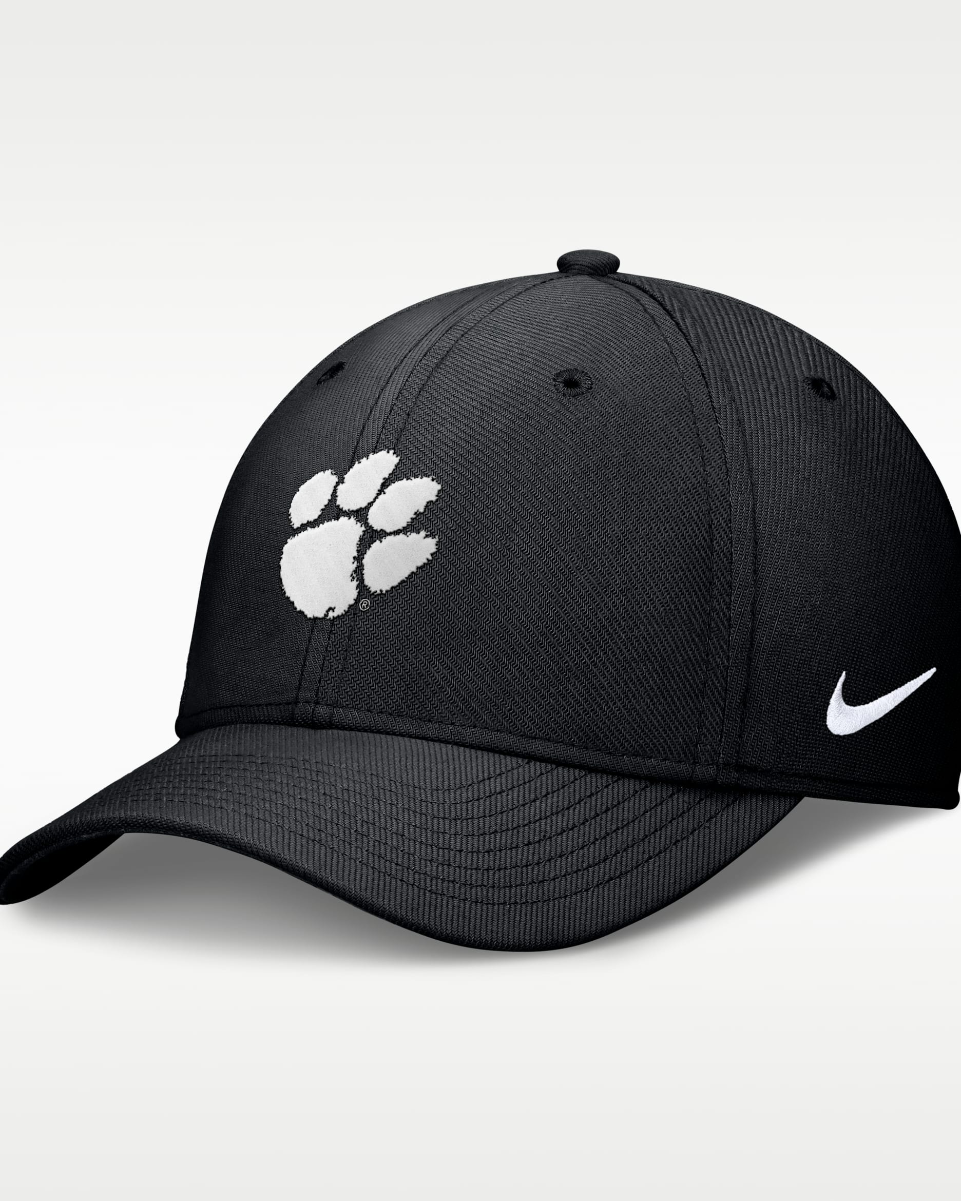Gorra universitaria Nike Dri-FIT para hombre Clemson Classic - Negro