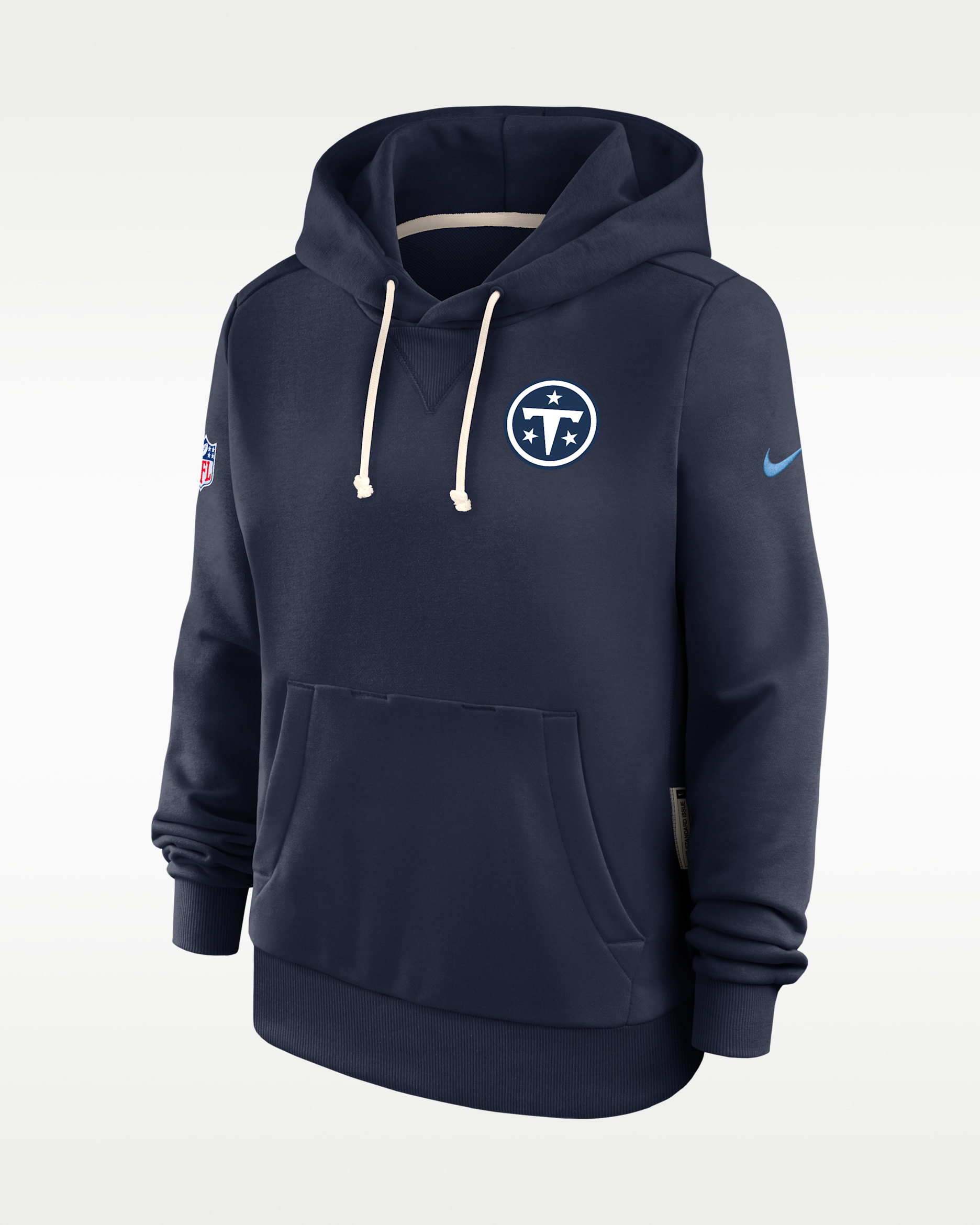 Tennessee Titans Rivalries Collection Sideline Women's Nike Dri-FIT NFL Pullover Hoodie - College Navy