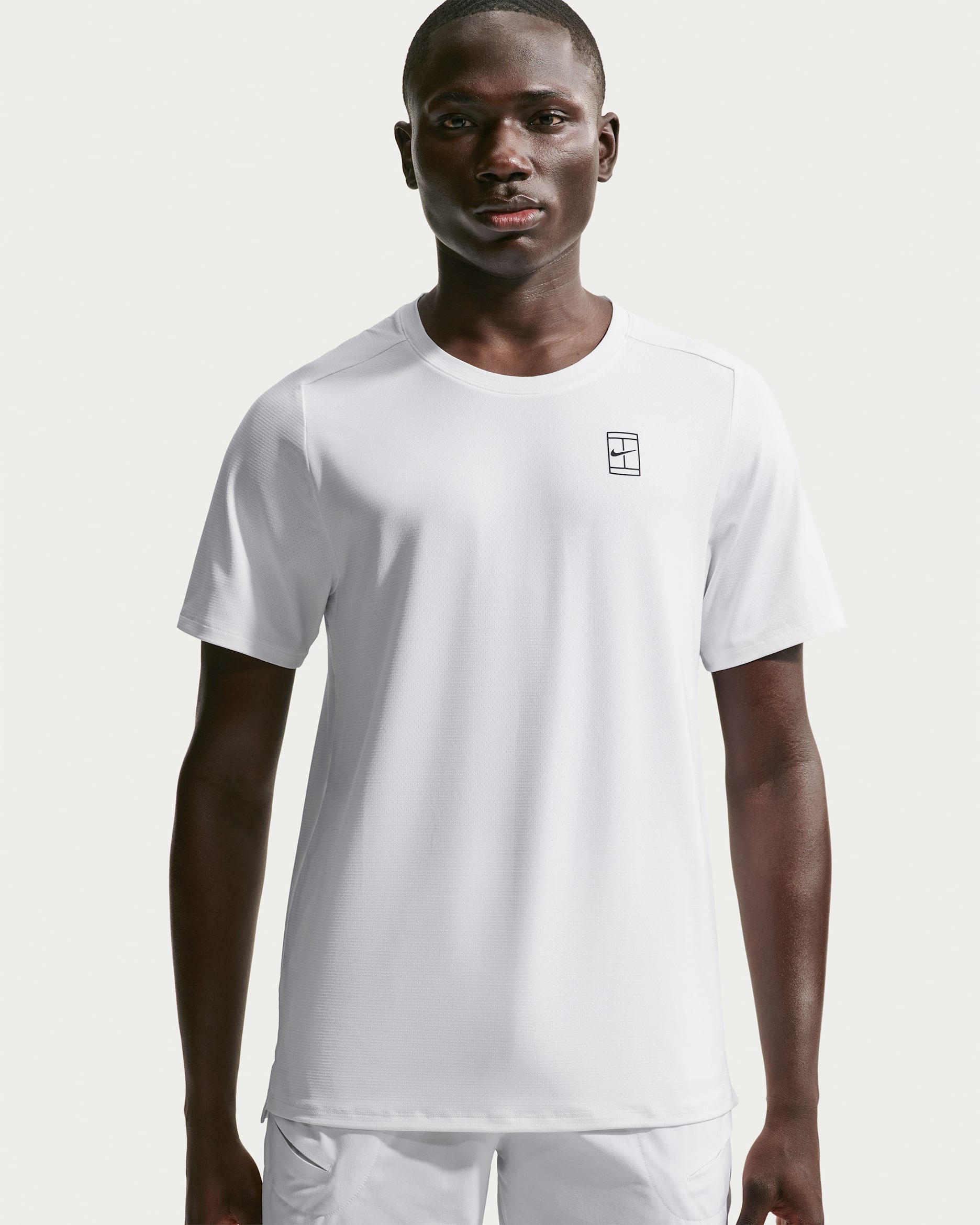 NikeCourt Advantage Men's Dri-FIT Tennis Top - White/Black
