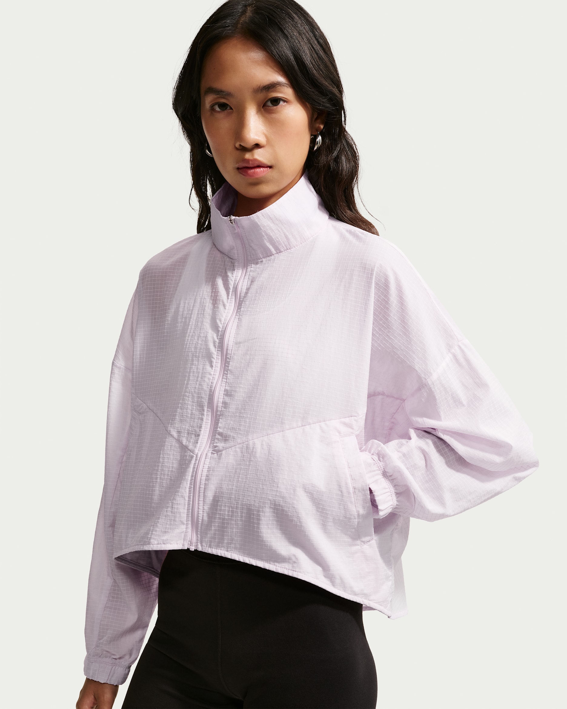 나이키 스포츠웨어 여성 오버사이즈 경량 립스탑 재킷 - 블리치트 라일락/블리치트 라일락