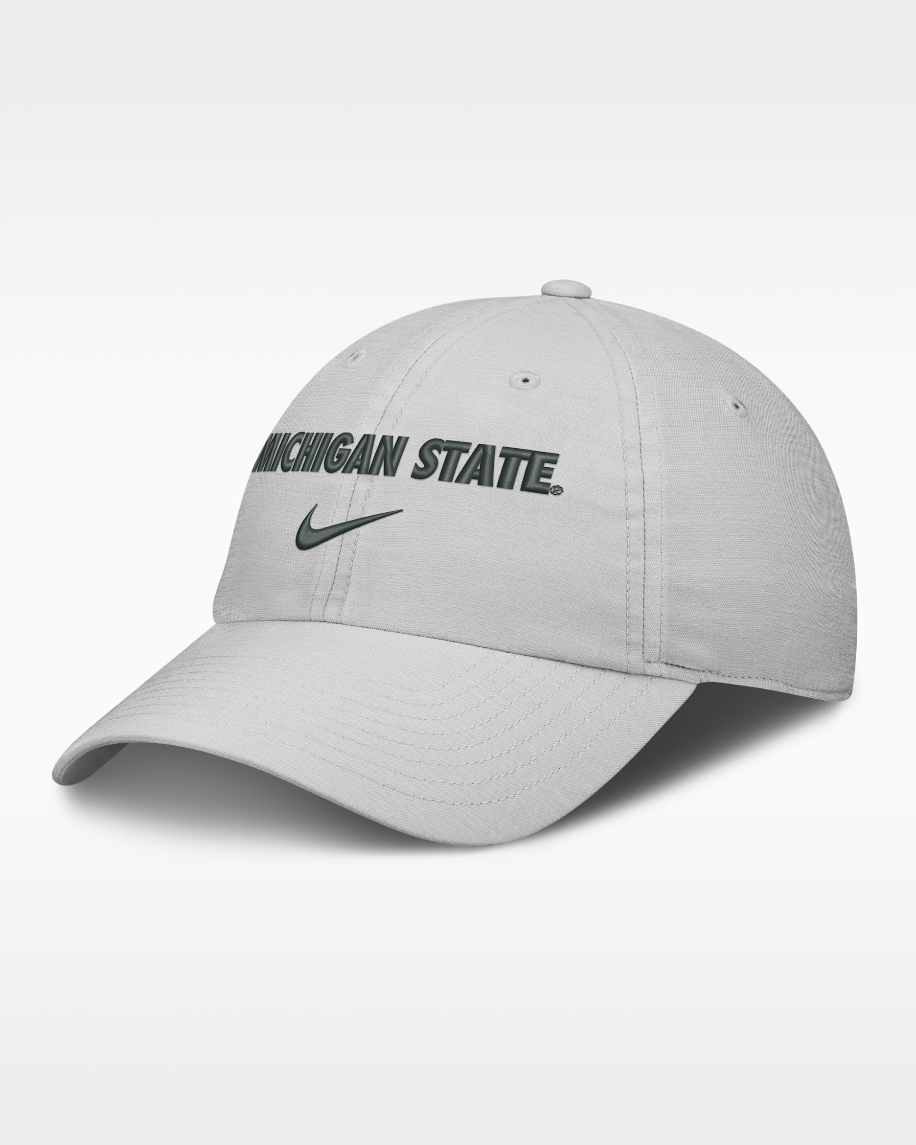 Michigan State Sideline Club Practice Men's Nike College Adjustable Hat - Photon Dust