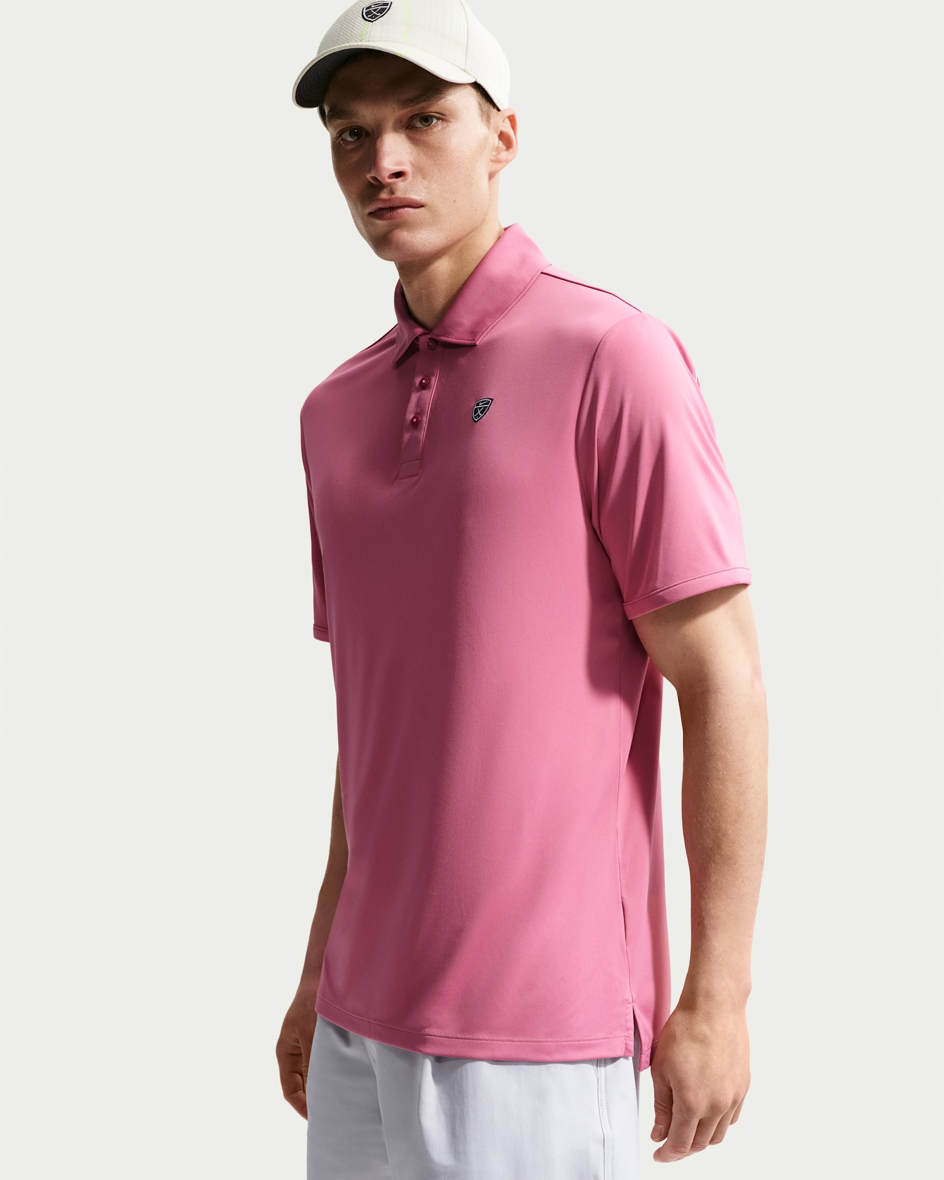 Nike Par Men's Dri-FIT Golf Polo - Peony/White