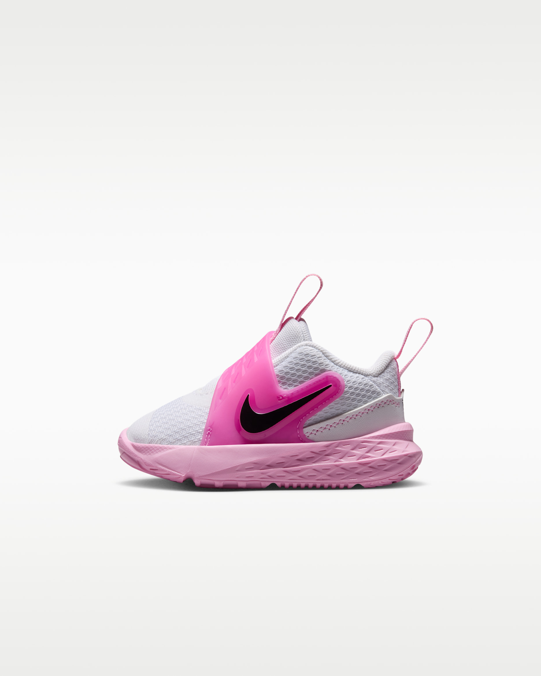Nike Team Hustle D 12 Baby/Toddler Shoes - White/Pink Rise/Playful Pink/Black