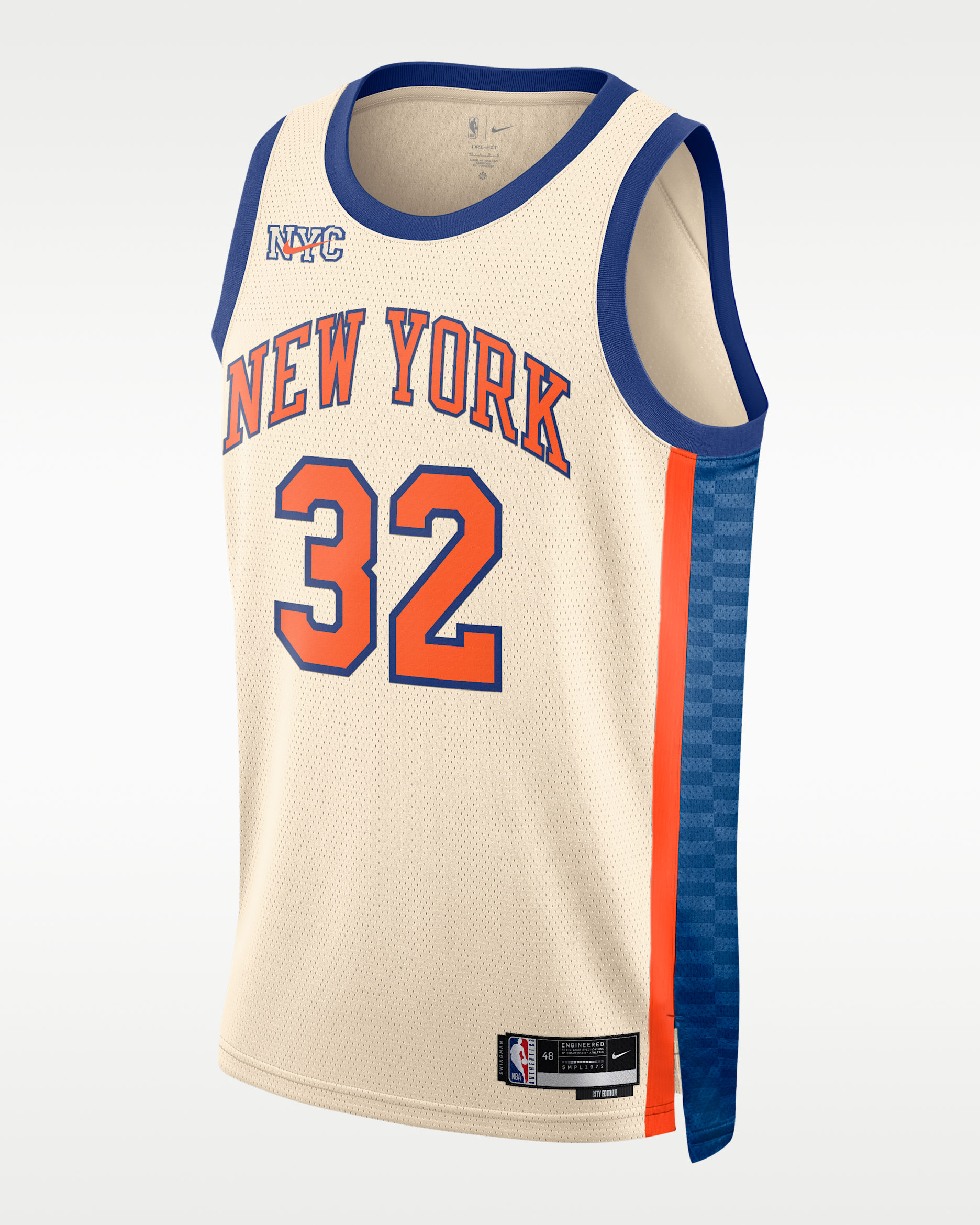Karl-Anthony Towns New York Knicks City Edition Men's Nike NBA Swingman Jersey - Natural