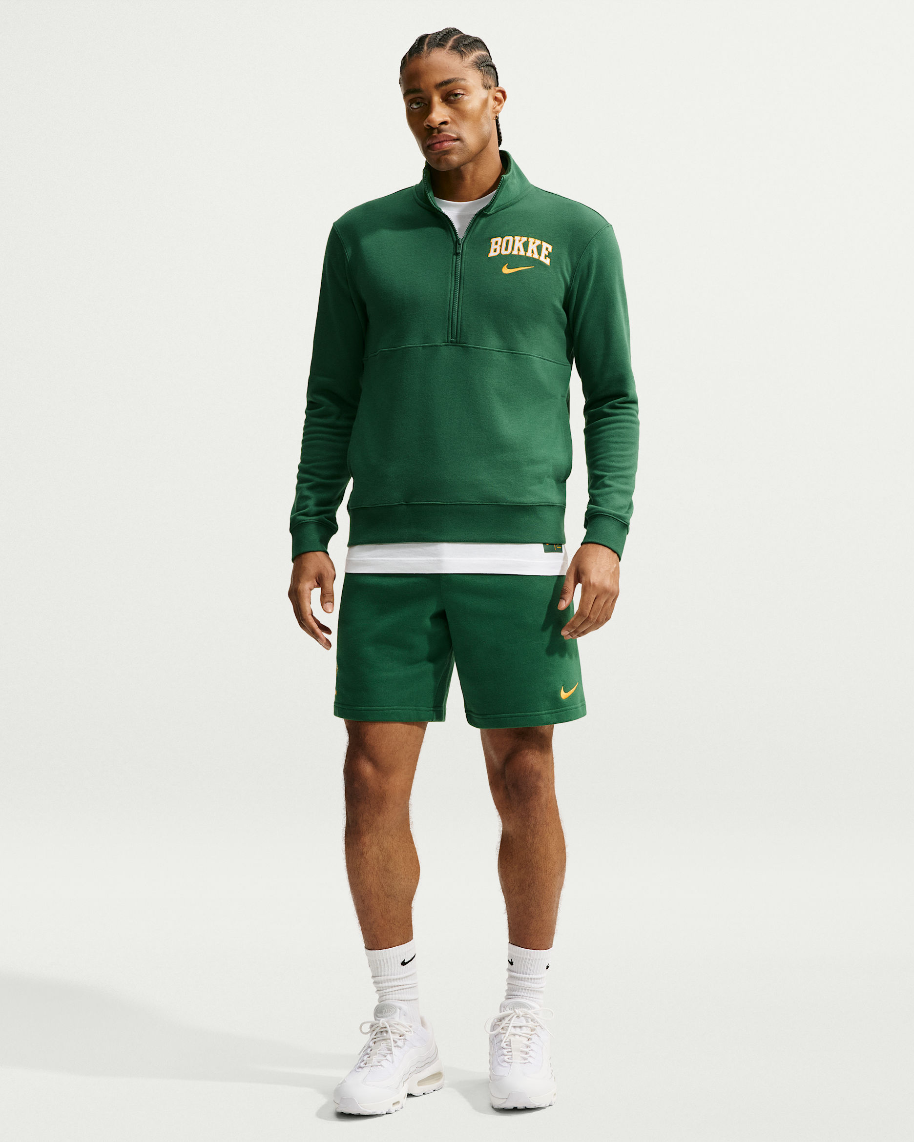 Springboks Shorts aus French Terry (Herren) - Gorge Green/University Gold