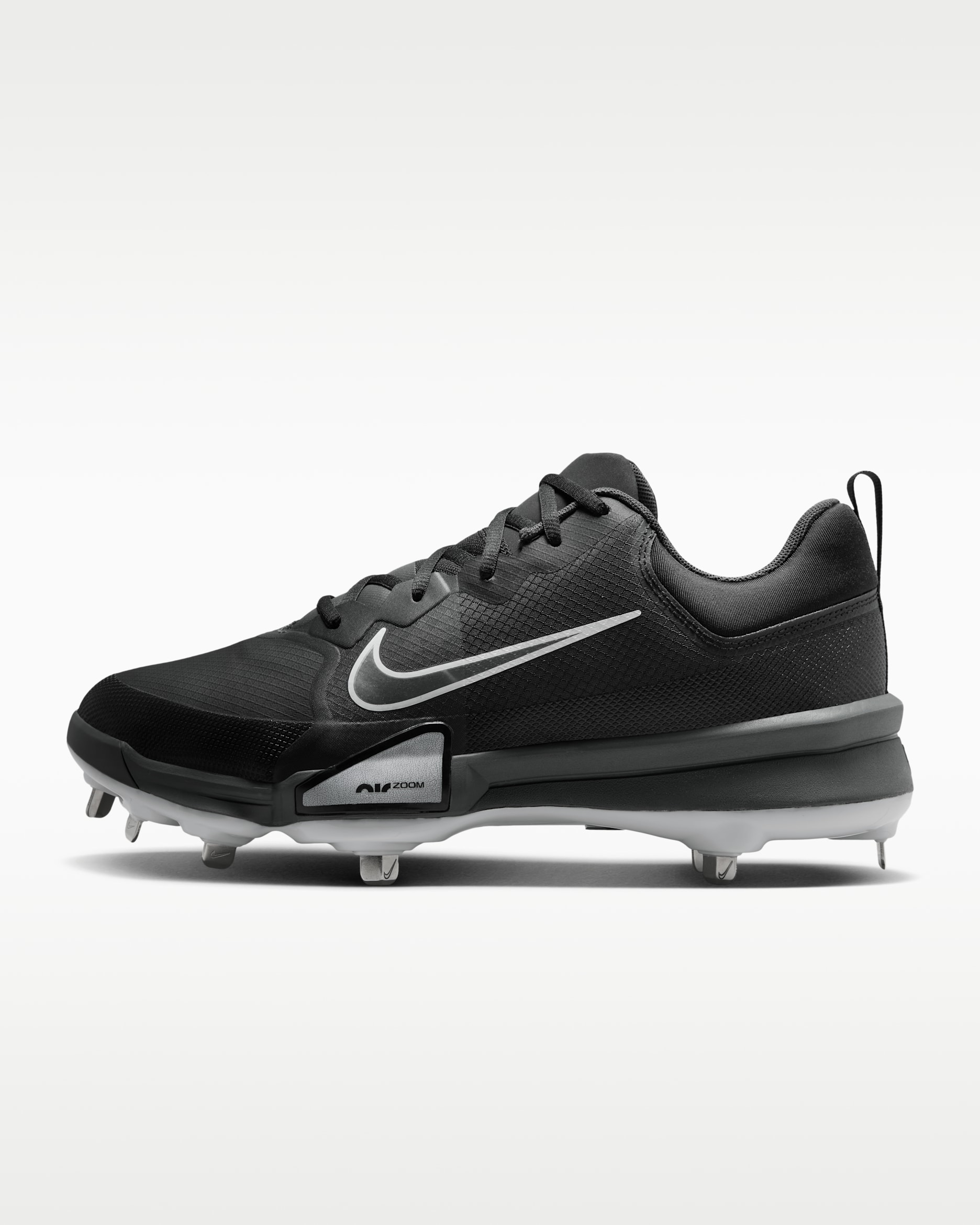 Nike Force Zoom Trout 9 Pro Baseball Cleats - Black/Anthracite/White/Metallic Silver