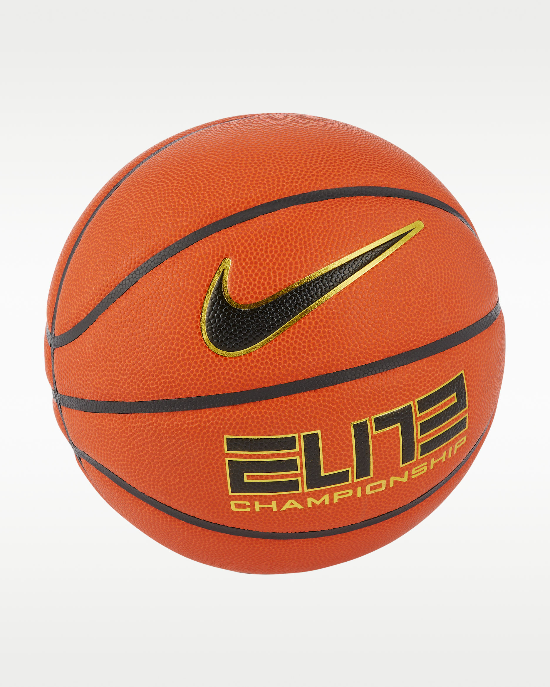 Nike Elite Championship Basketball - Amber/Black/Metallic Gold/Black