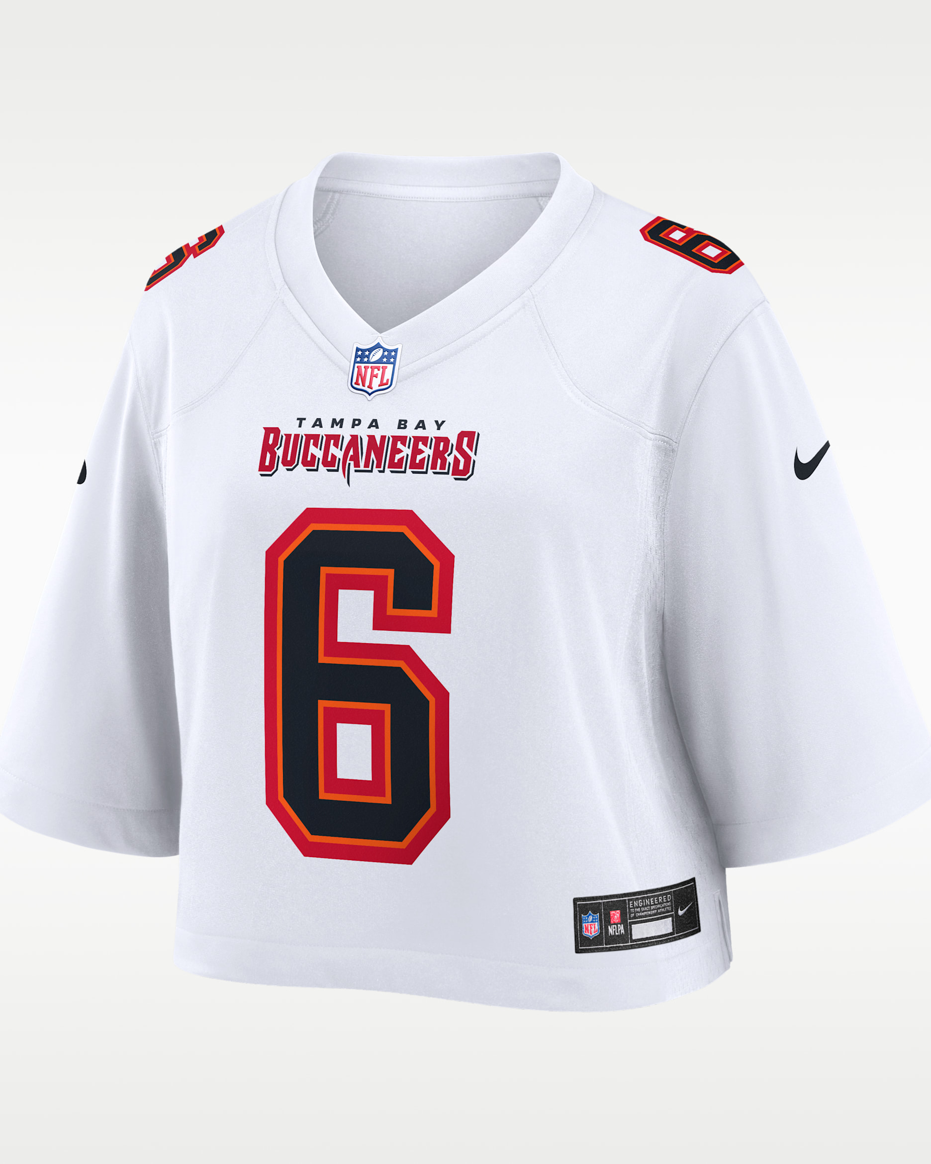 Baker Mayfield Tampa Bay Buccaneers Women's Nike NFL Cropped Tundra Game Jersey - White