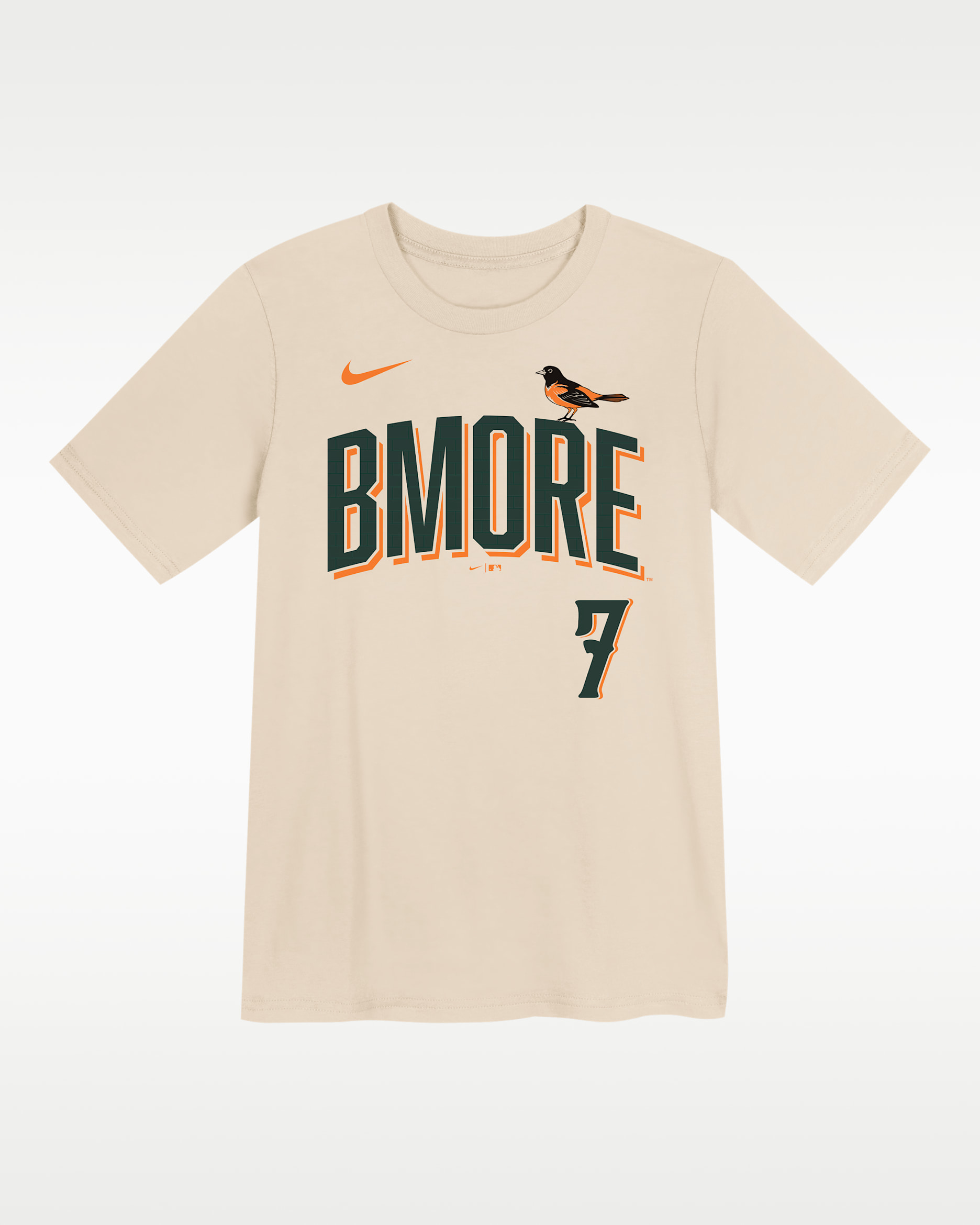 Jackson Holliday Baltimore Orioles City Connect Little Kids' Nike MLB T-Shirt - Natural