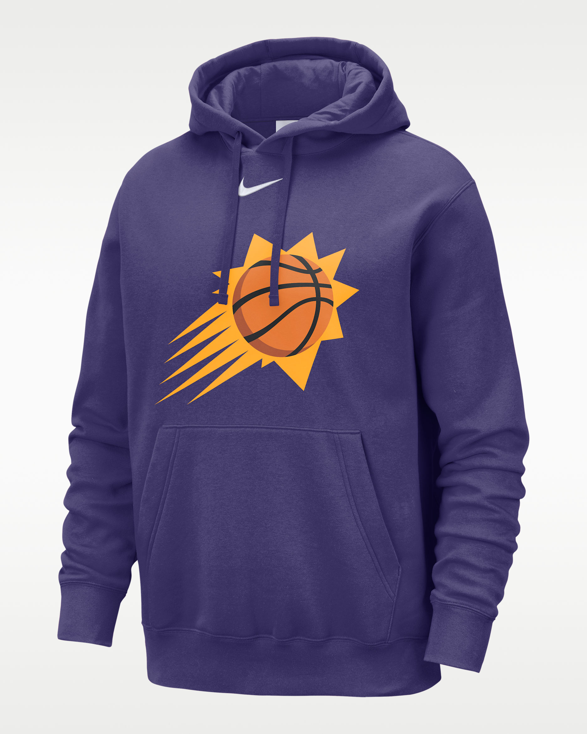 Sudadera con gorro sin cierre Nike de la NBA para hombre Phoenix Suns Club - Orquídea nuevo/Blanco
