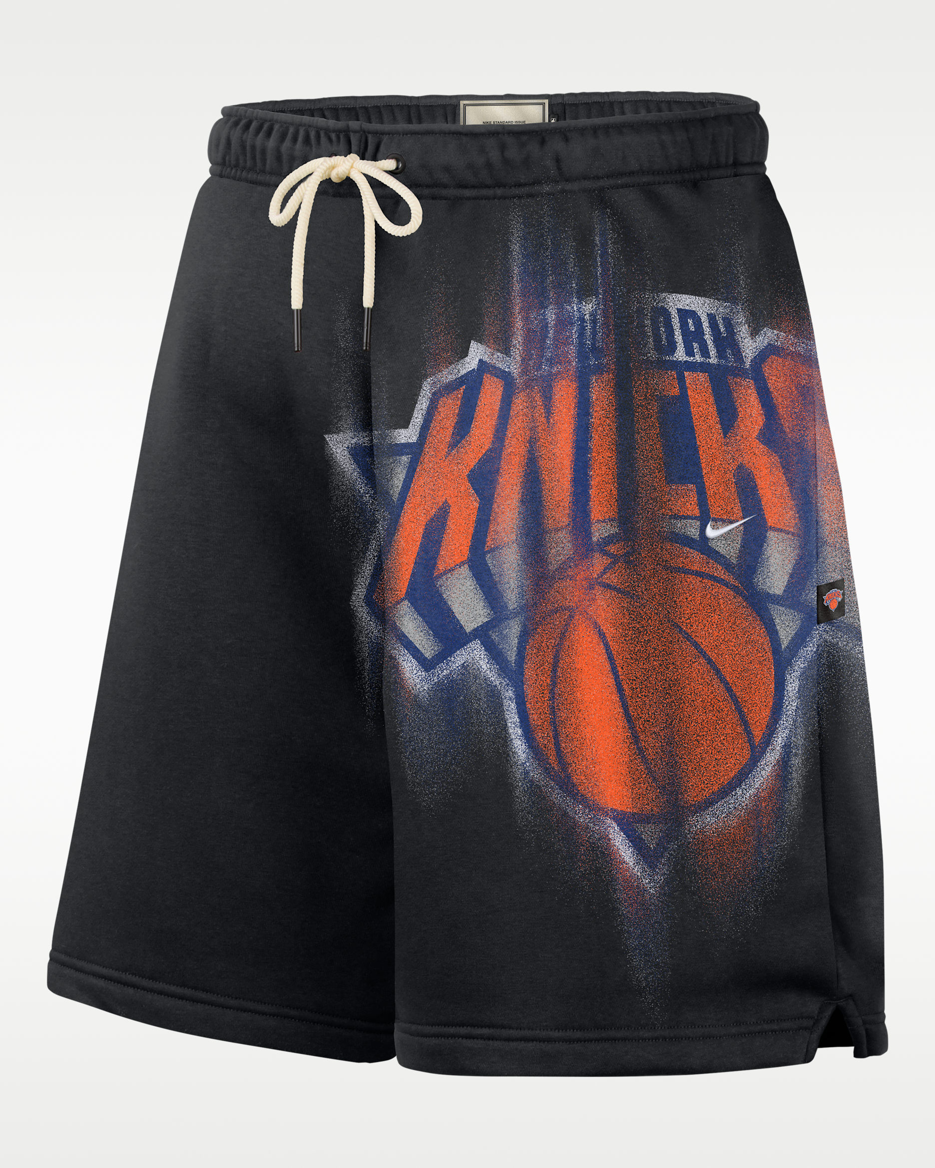 New York Knicks Standard Issue Men's Fleece Basketball Shorts - Black/White