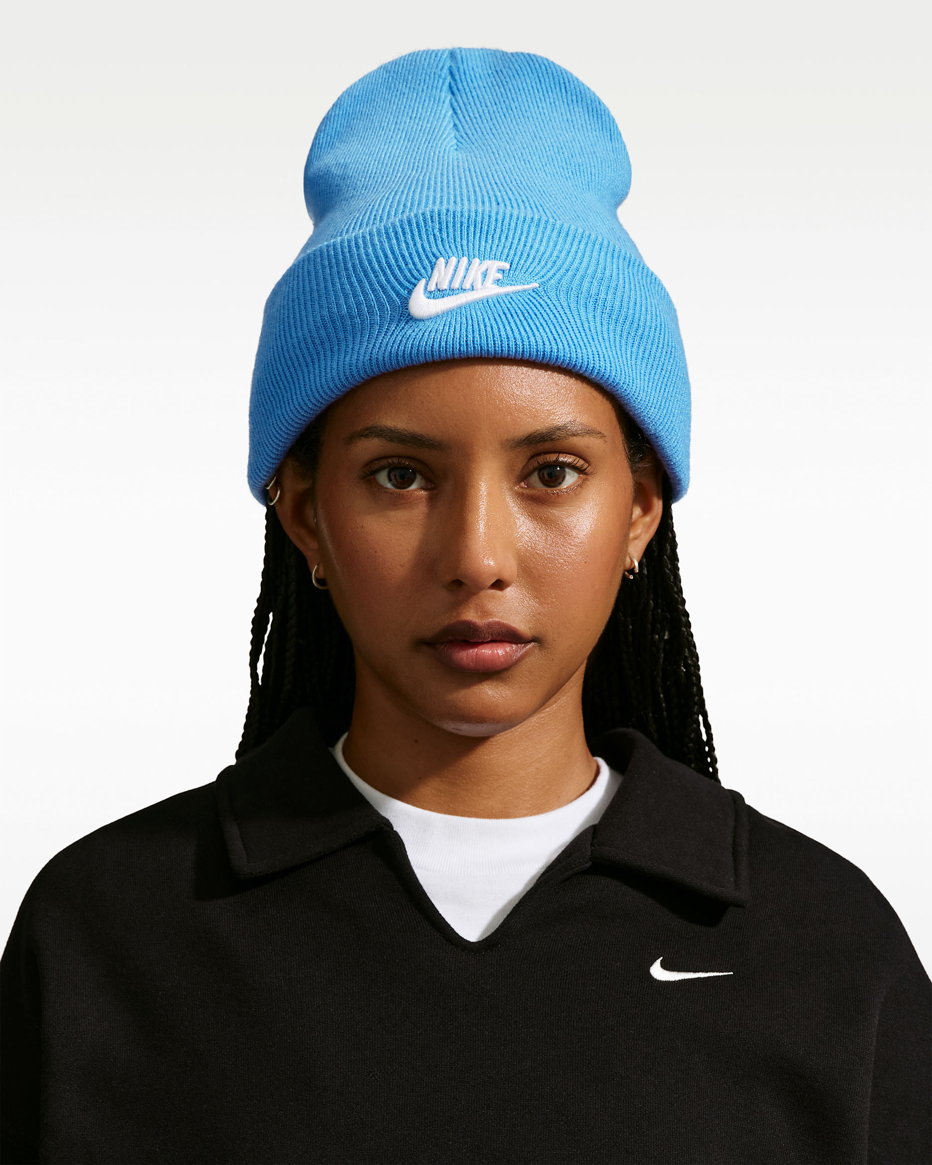 Nike Peak Futura Beanie - Aurora Blue/Weiß