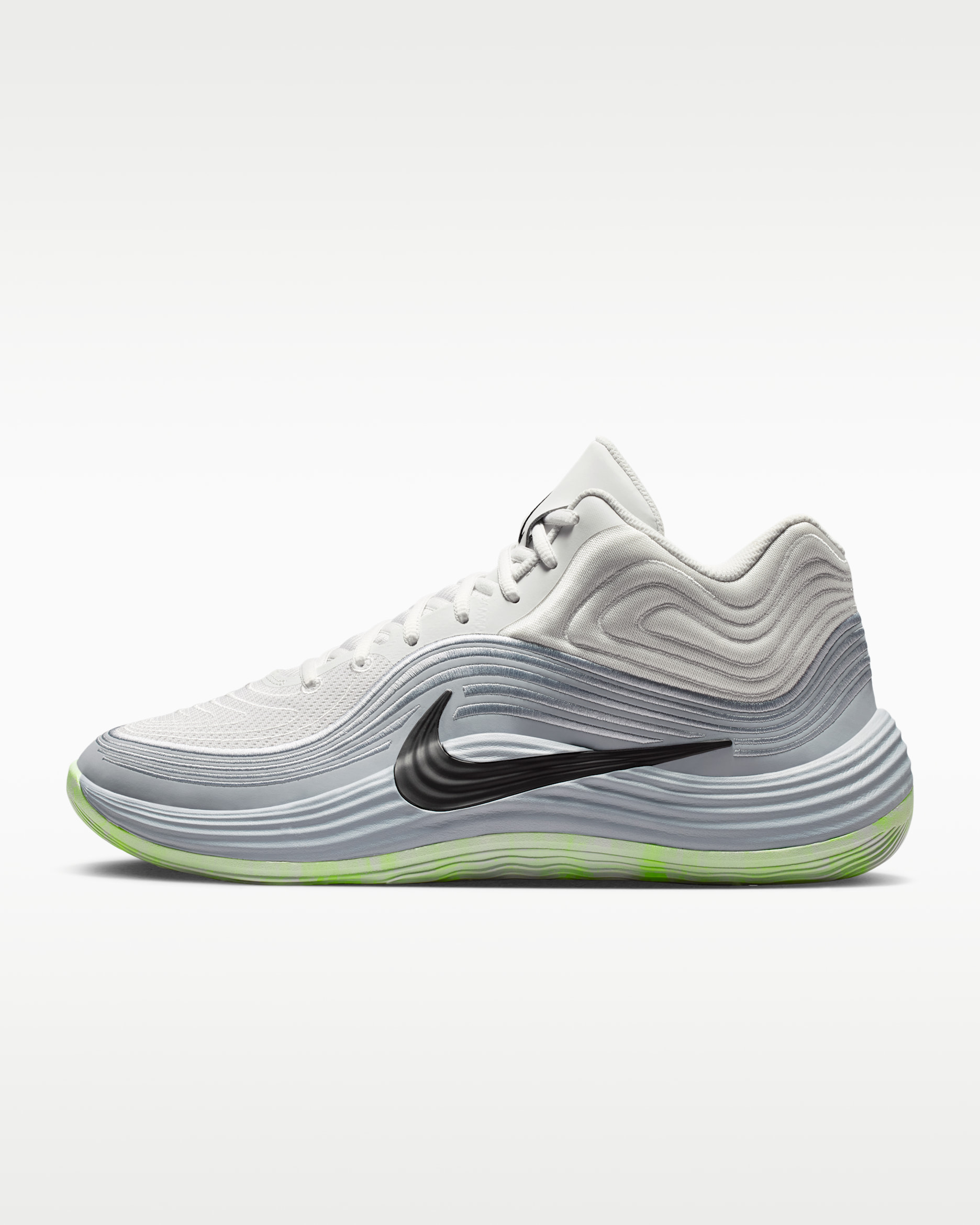 Tenis de básquetbol para hombre Nike Precision 8 MID - Gris lobo/Tinte platino/Volt