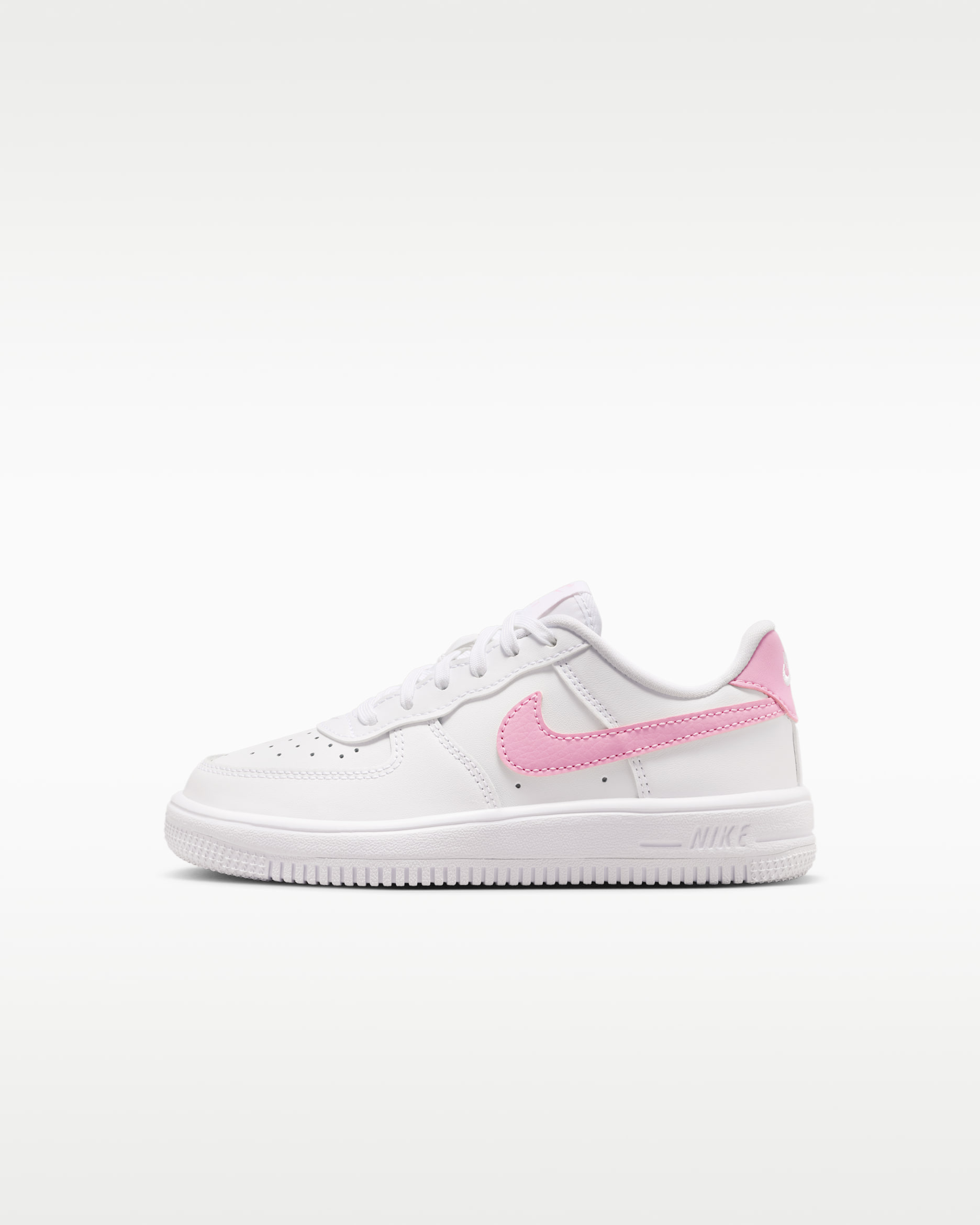 Chaussure Nike Force 1 Low pour enfant - Blanc/Blanc/Pink Rise