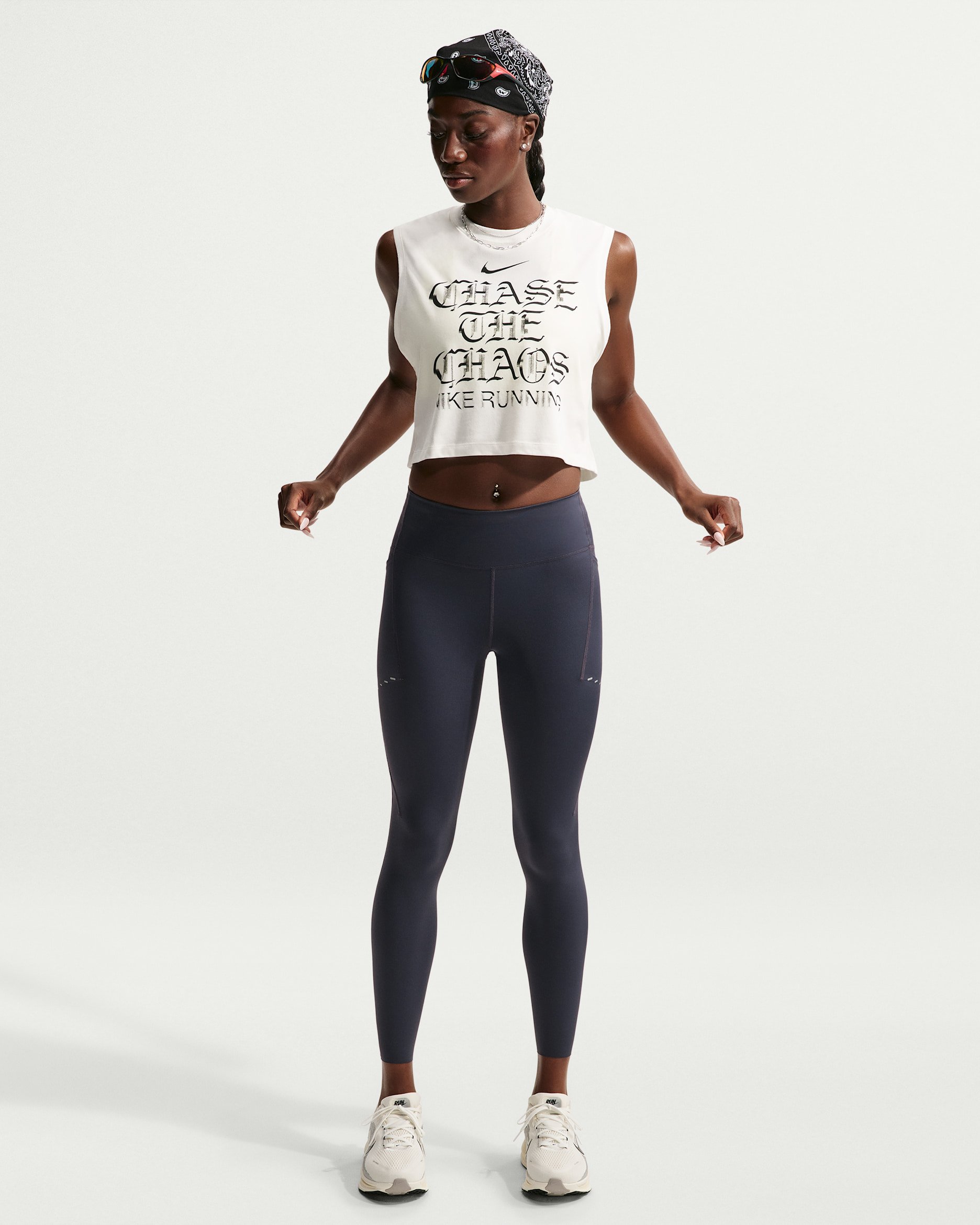 Nike Swift Women's High-Waisted 7/8 Running Leggings with Pockets - Gridiron