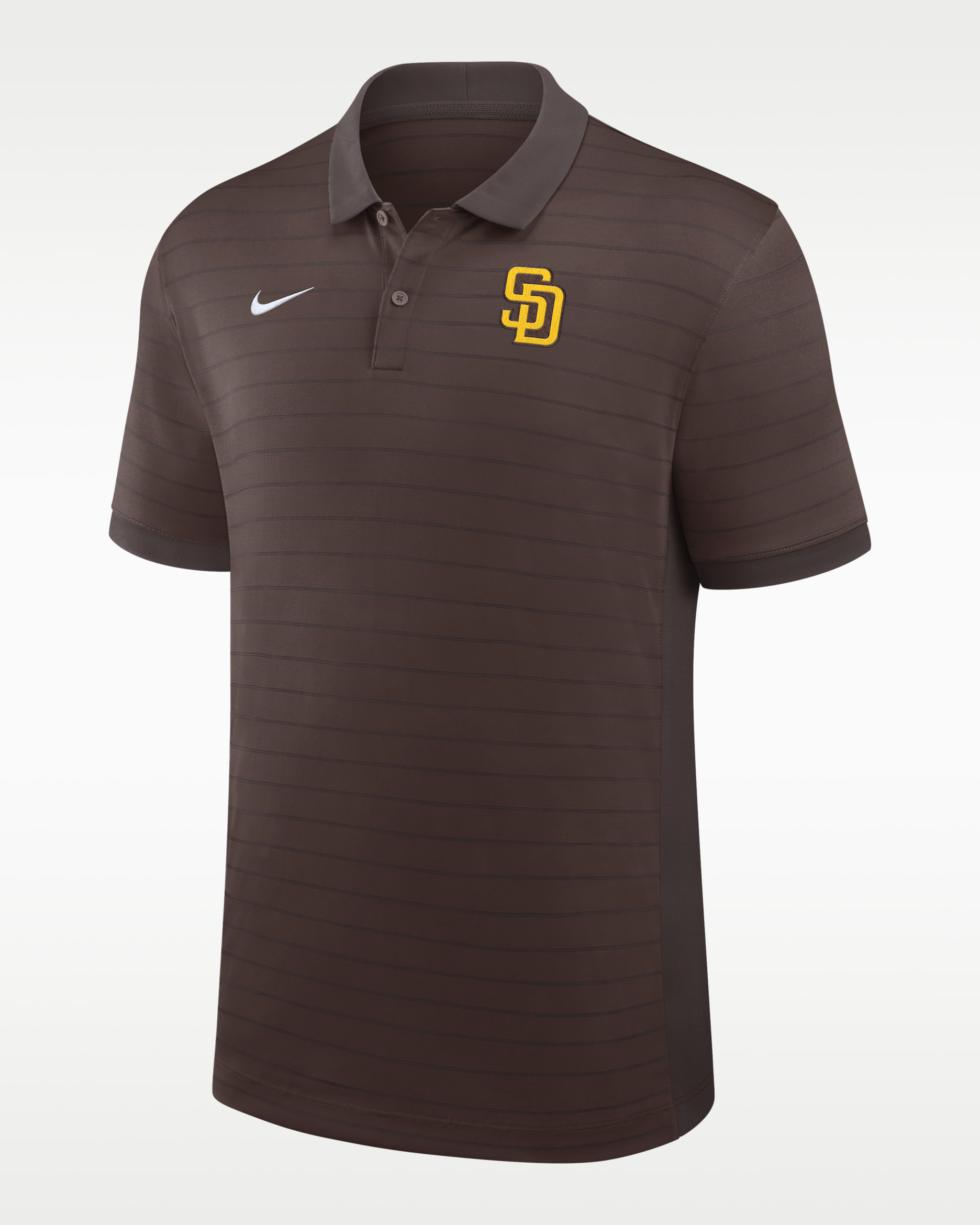 San Diego Padres Authentic Collection Striped Victory Men's Nike Dri-FIT MLB Polo - Brown
