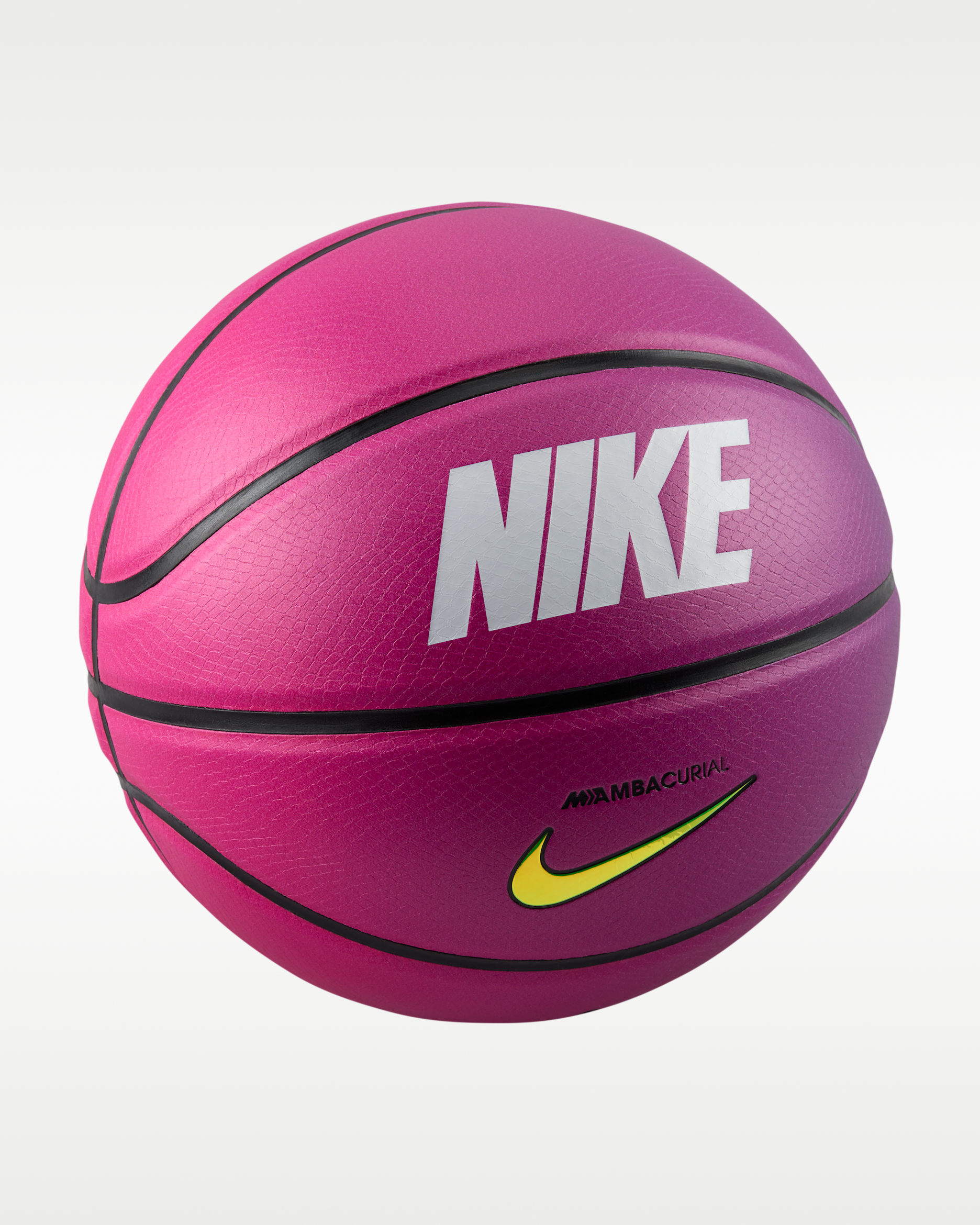 Kobe "Mambacurial" Premium Basketball - Red Plum/Black/Black/Electric Green