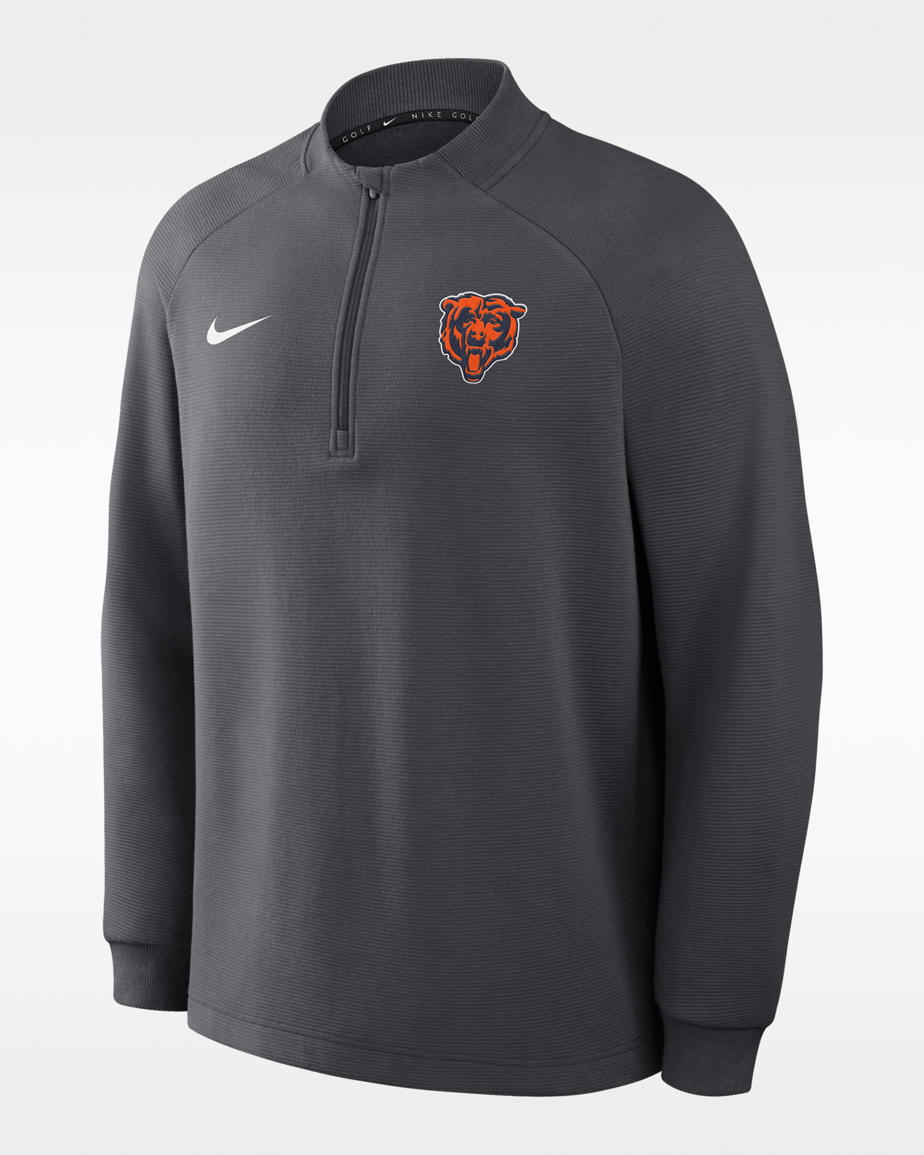 Chicago Bears Par Men's Nike Therma-FIT NFL Half-Zip Pullover - Anthracite