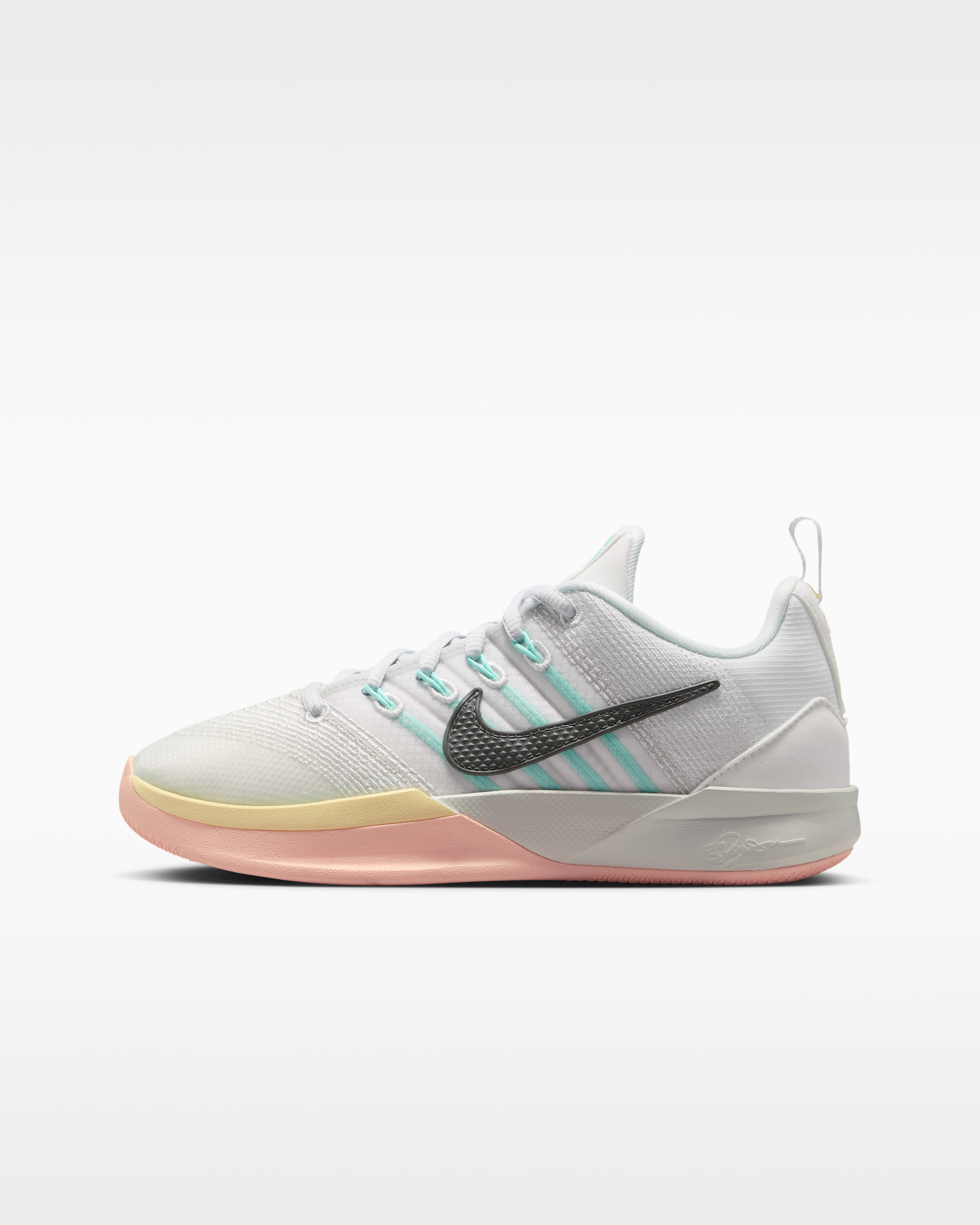 Sabrina 3 "Silencer" Big Kids' Basketball Shoes - Summit White/Photon Dust/Washed Coral/Iron Grey