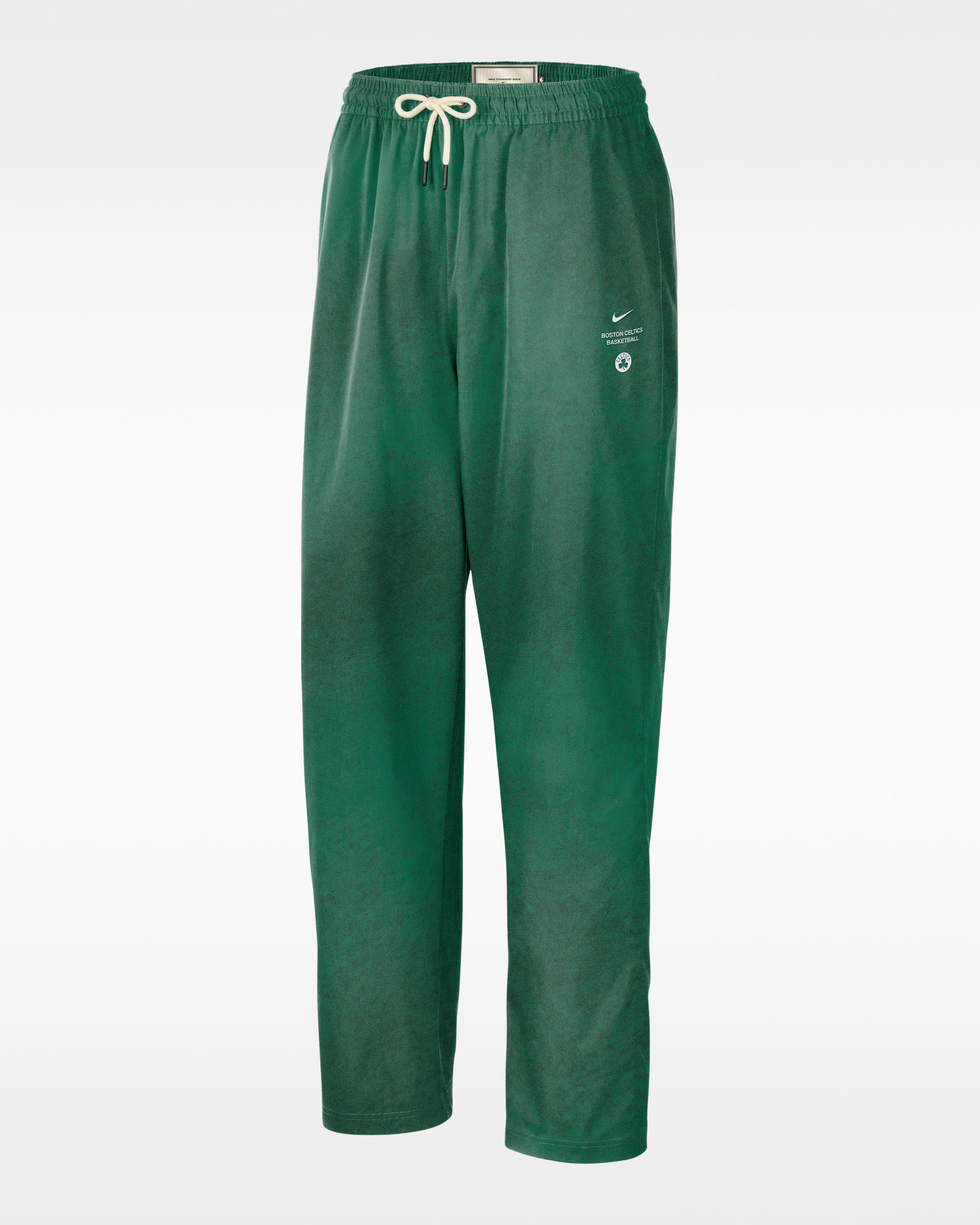 Pants de básquetbol de tejido Woven para hombre Boston Celtics Nike Standard Issue - Trébol/Blanco/Blanco/Blanco