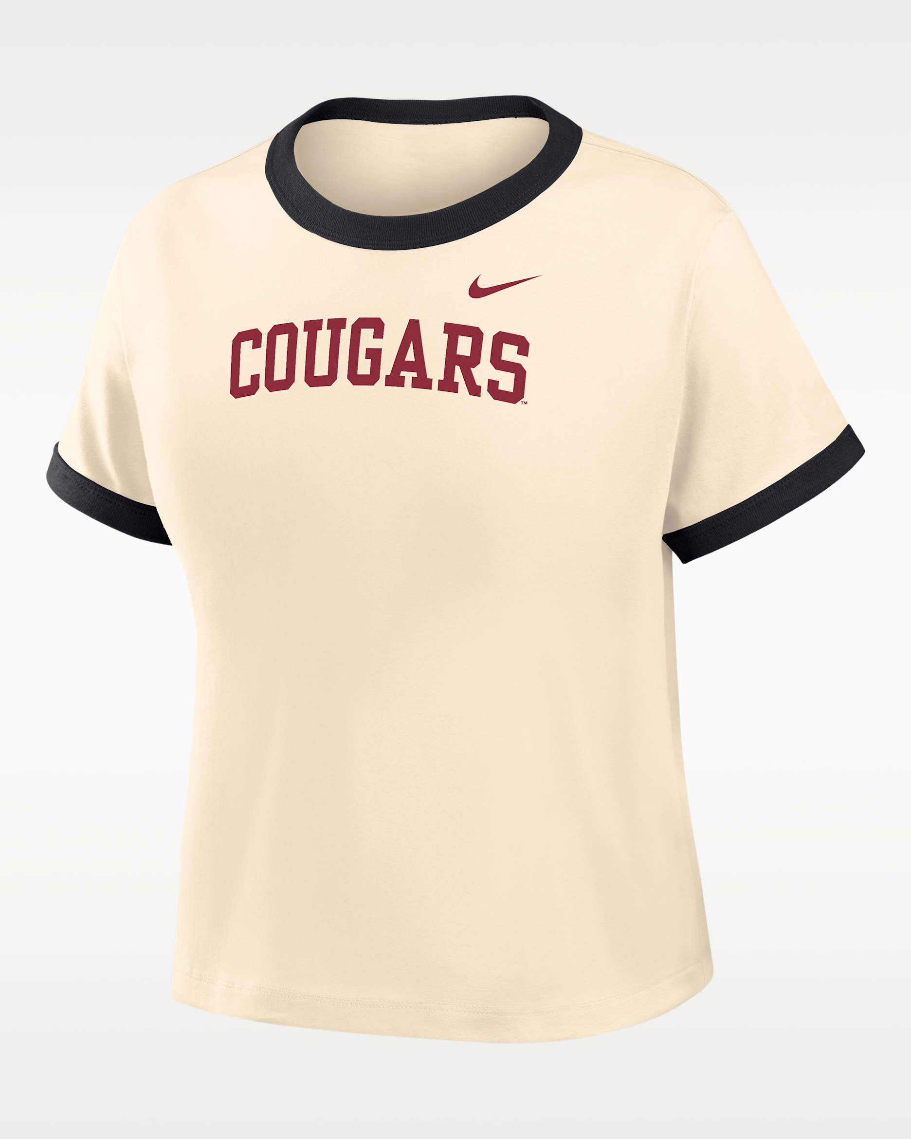Nike College (Washington State Women's Ringer T-Shirt - Natural/Black