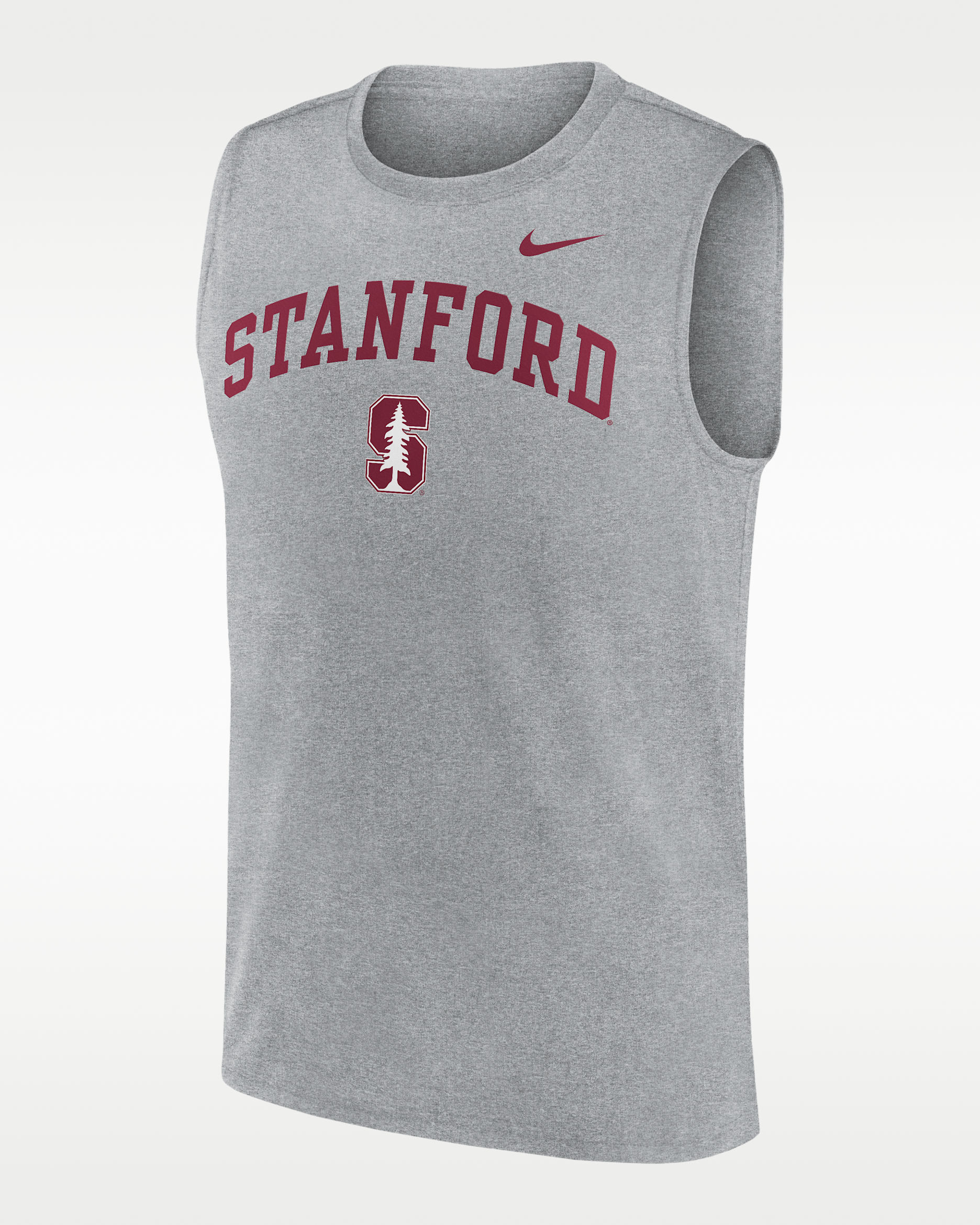 Stanford Primetime Arch Legend Men's Nike Dri-FIT College Muscle Tank Top - Grey