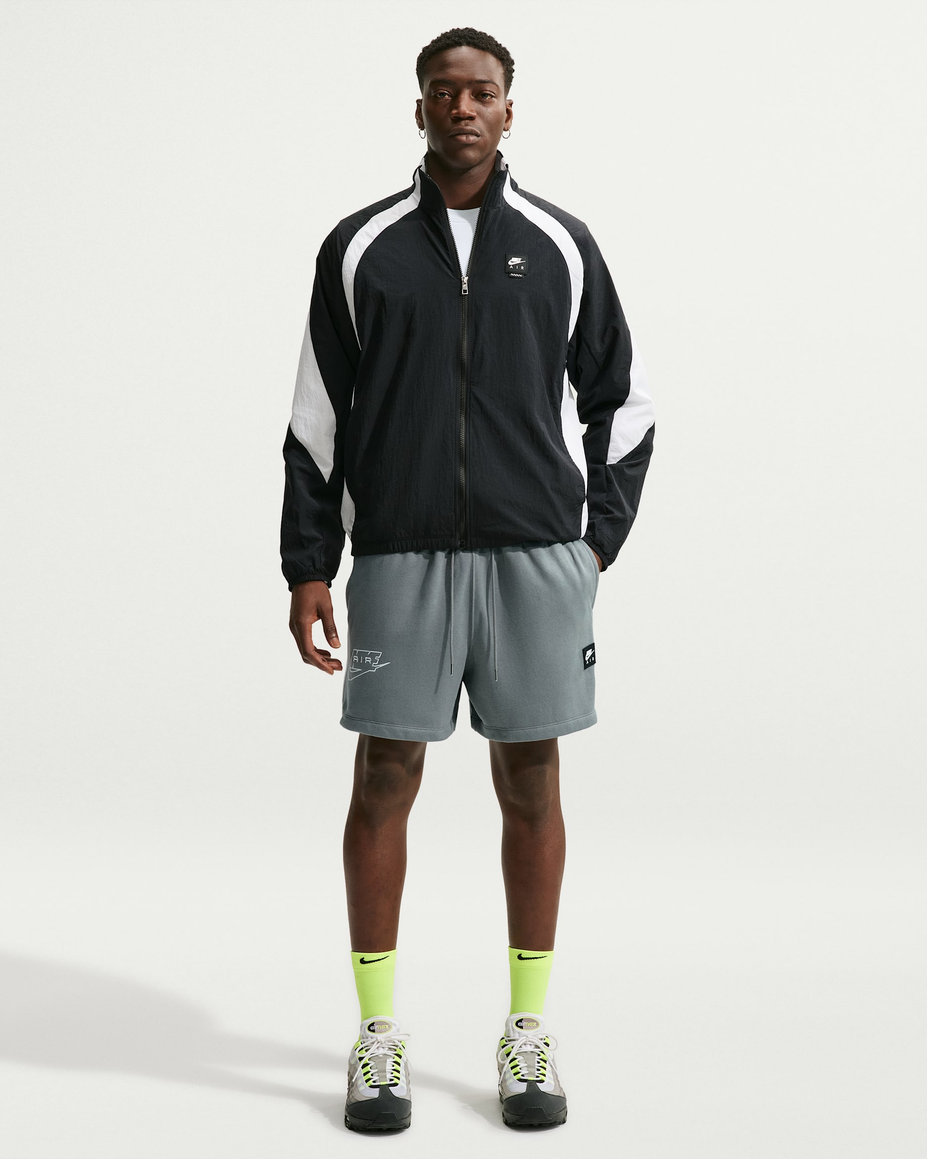 Nike Air Men's Fleece Shorts - Smoke Grey/White/White