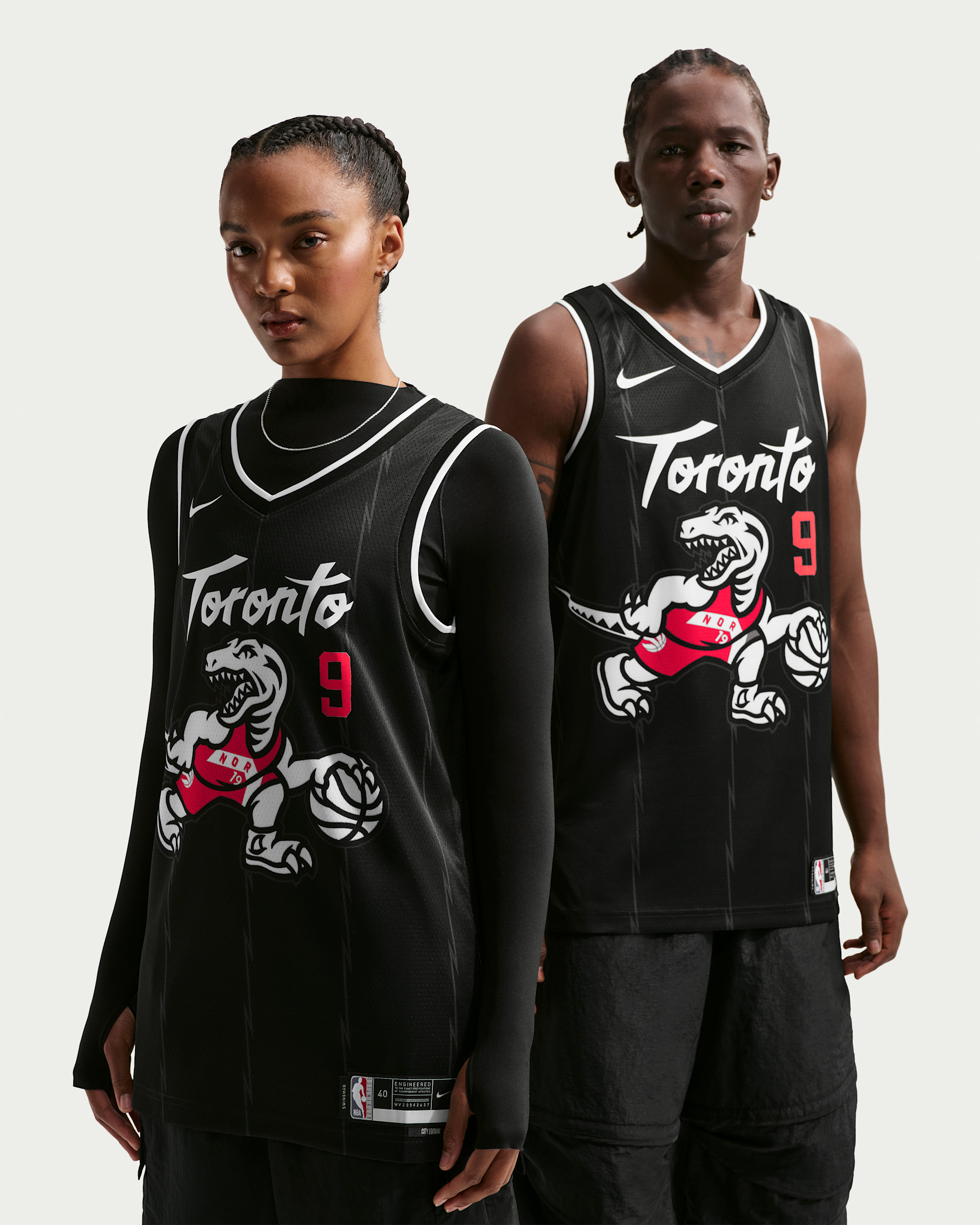 Jersey Nike de la NBA Swingman para hombre RJ Barrett Toronto Raptors City Edition - Negro
