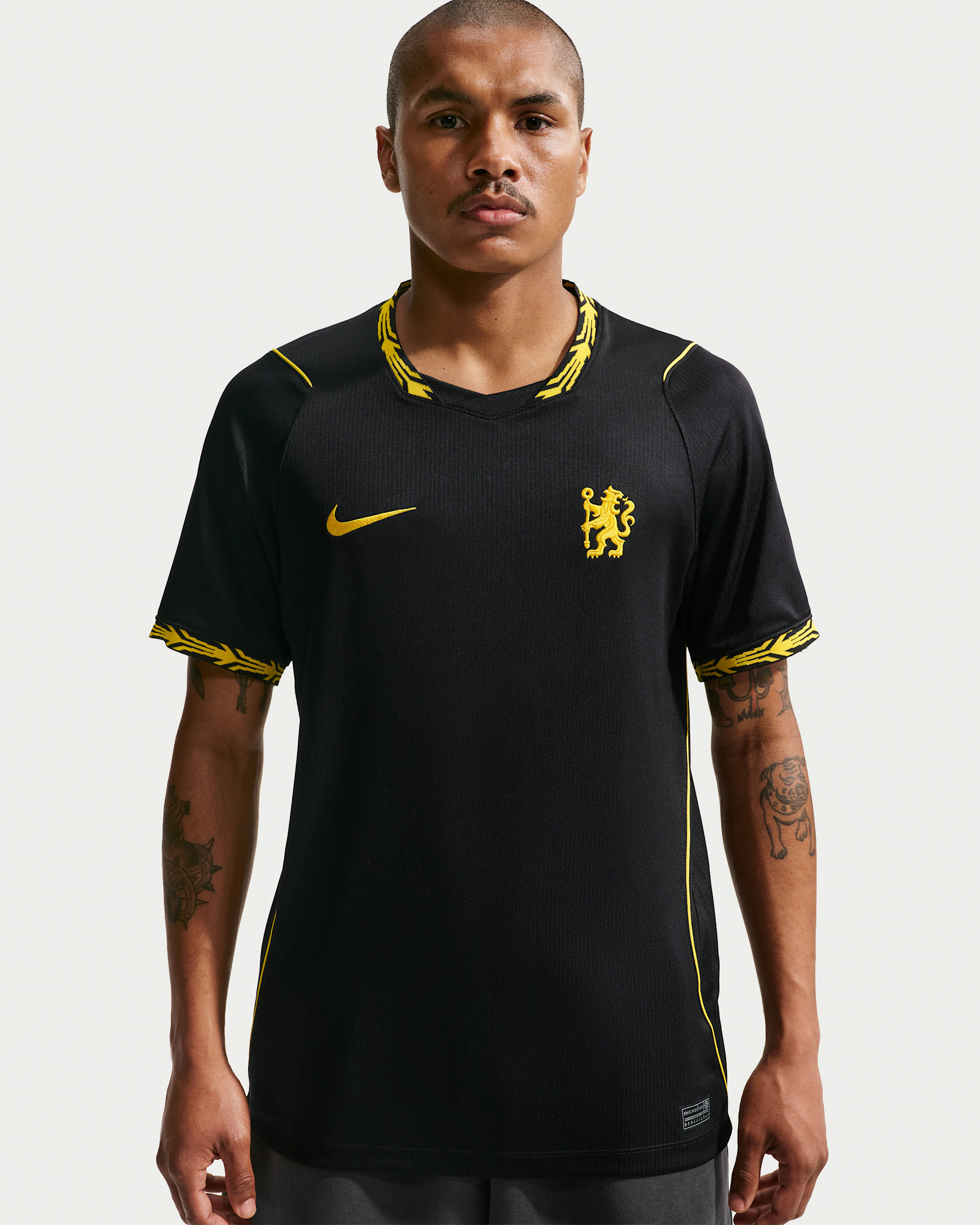 FC Chelsea 2026/27 Stadion Auswärtsspiel Nike Dri-FIT Replika-Fußballtrikot (Herren) - Schwarz/Midwest Gold/Midwest Gold